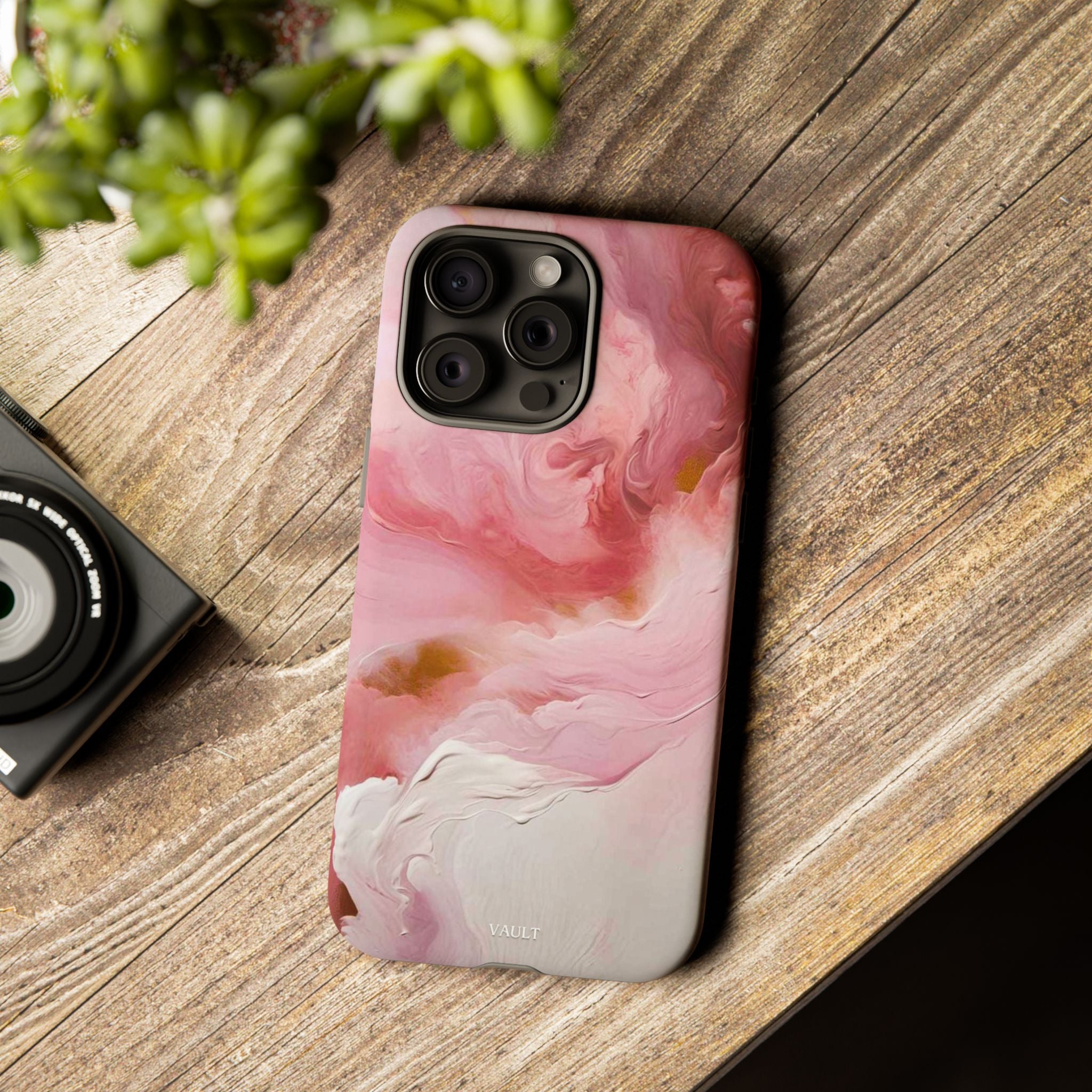 Pink Marble Tough Phone Case — Protective Artistic Phone Cover