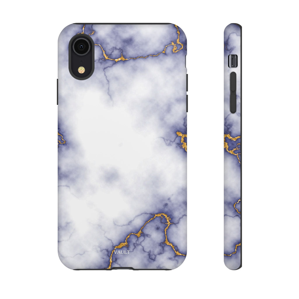 Purple Marble Tough Phone Case with Gold Veins