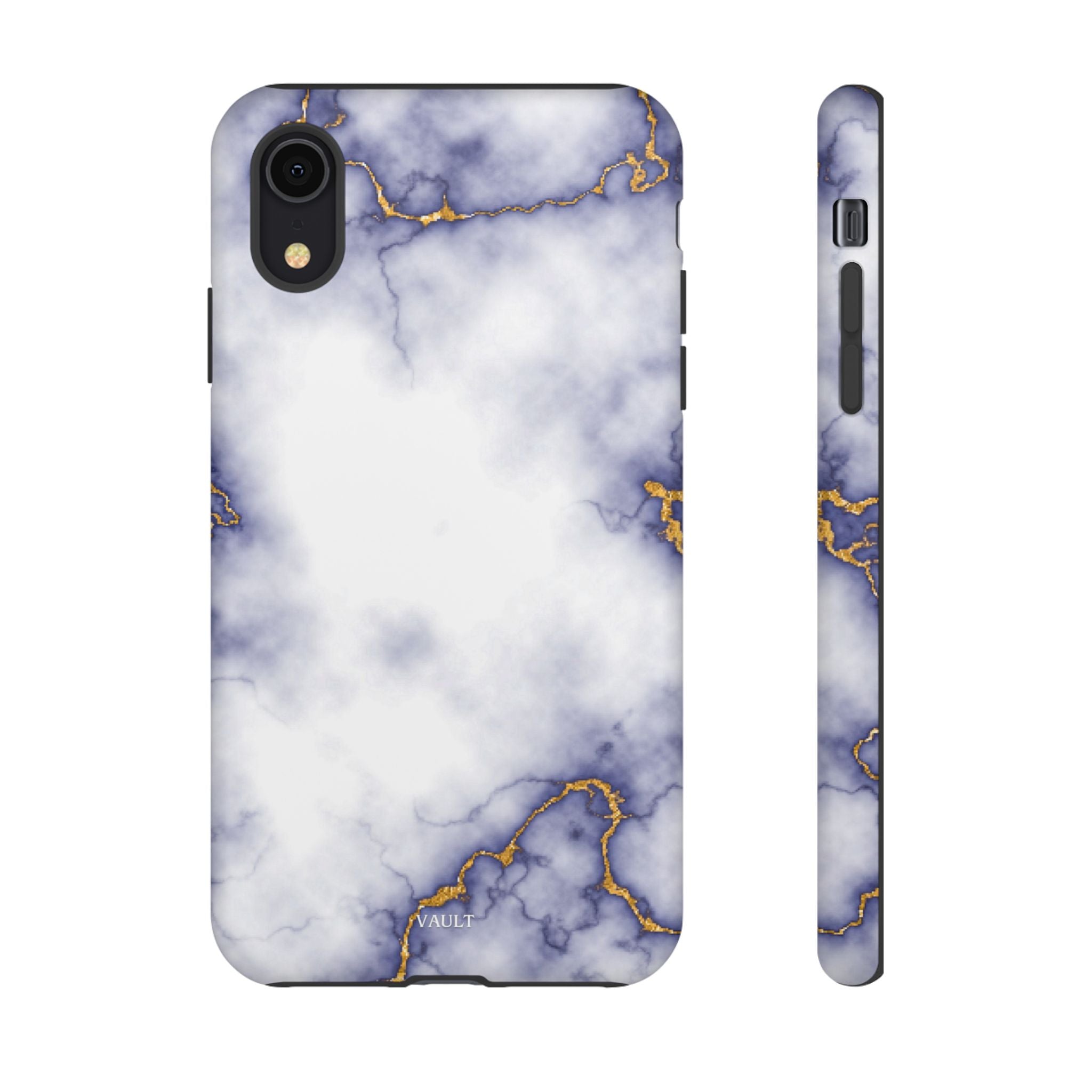 Purple Marble Tough Phone Case with Gold Veins