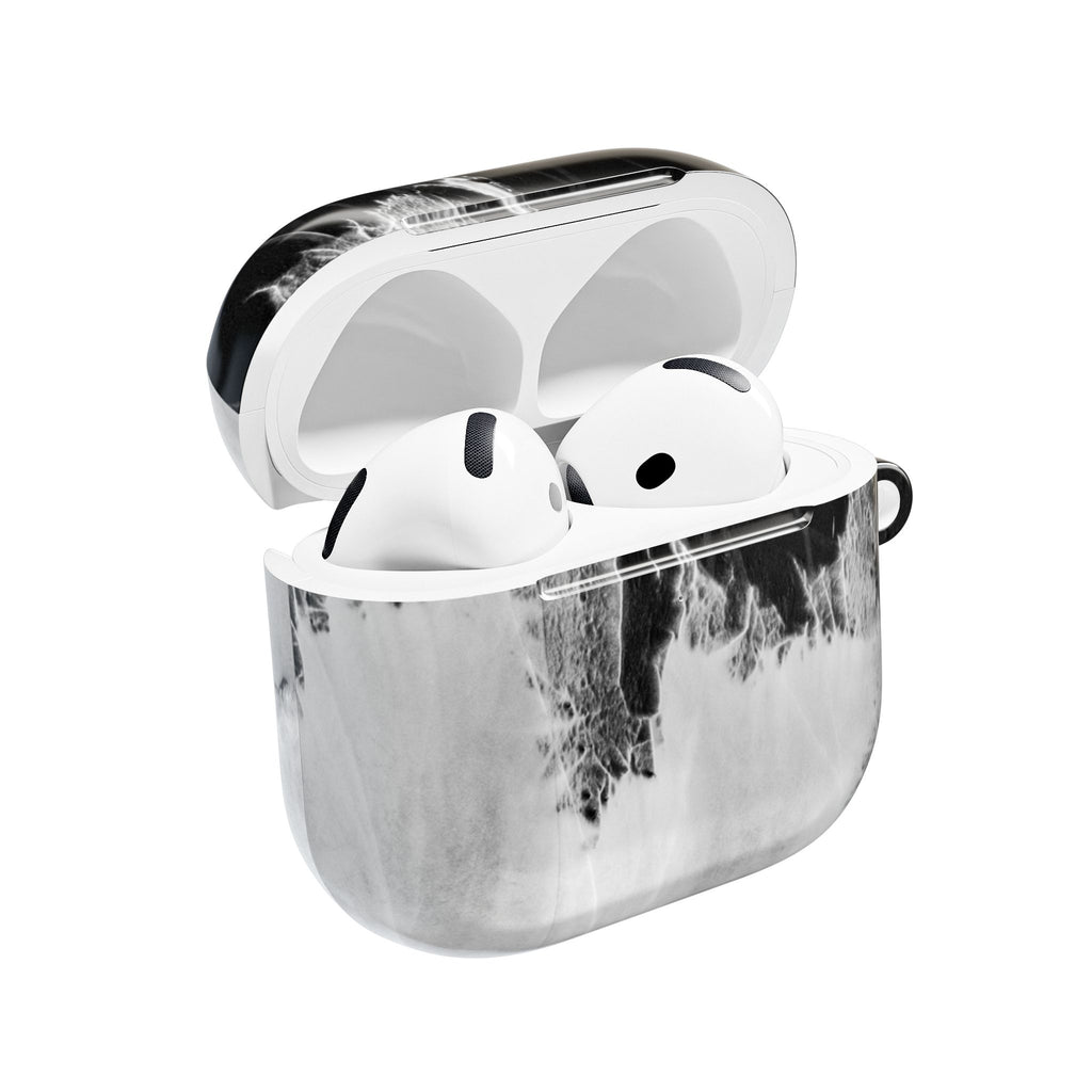 Marble Ink AirPod Case — Black & White Abstract Protective Cover