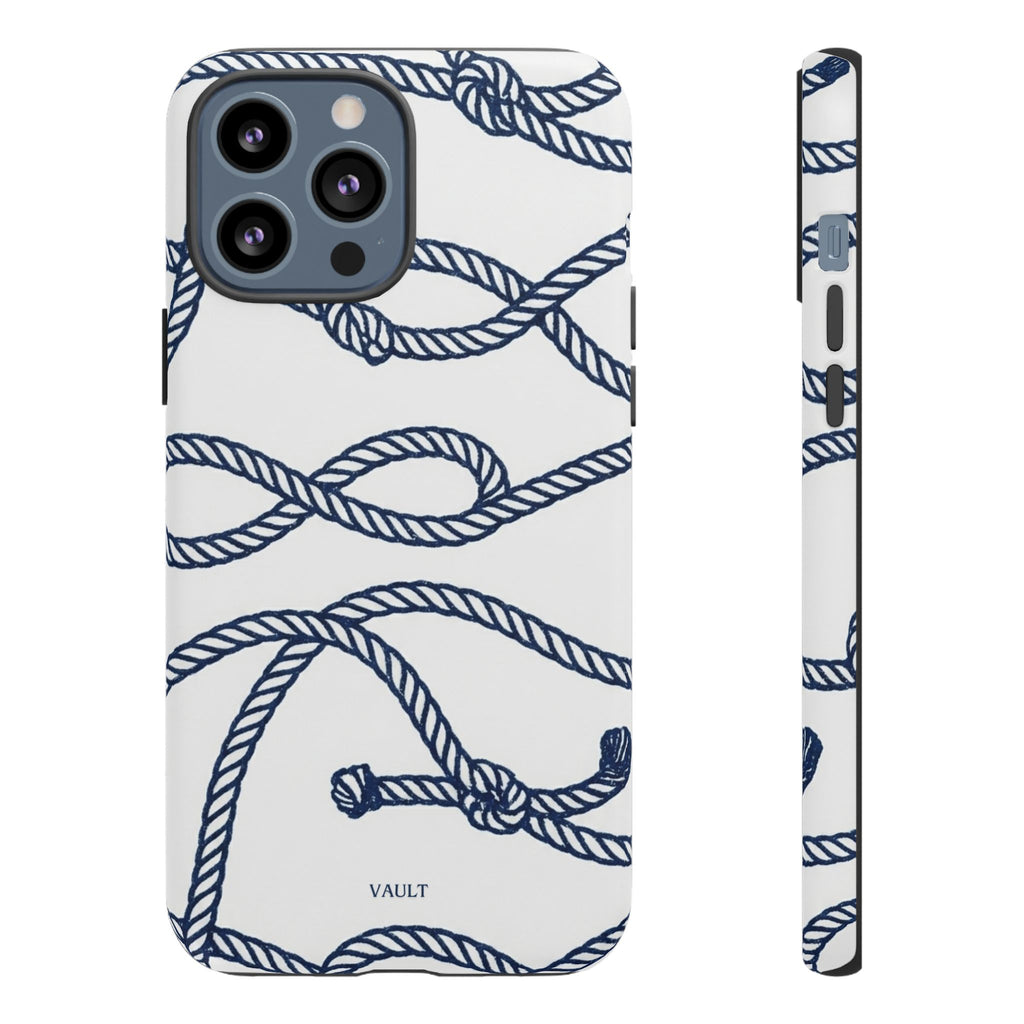 Nautical Rope Tough Case — Protective Phone Cover with Navy Knot Design