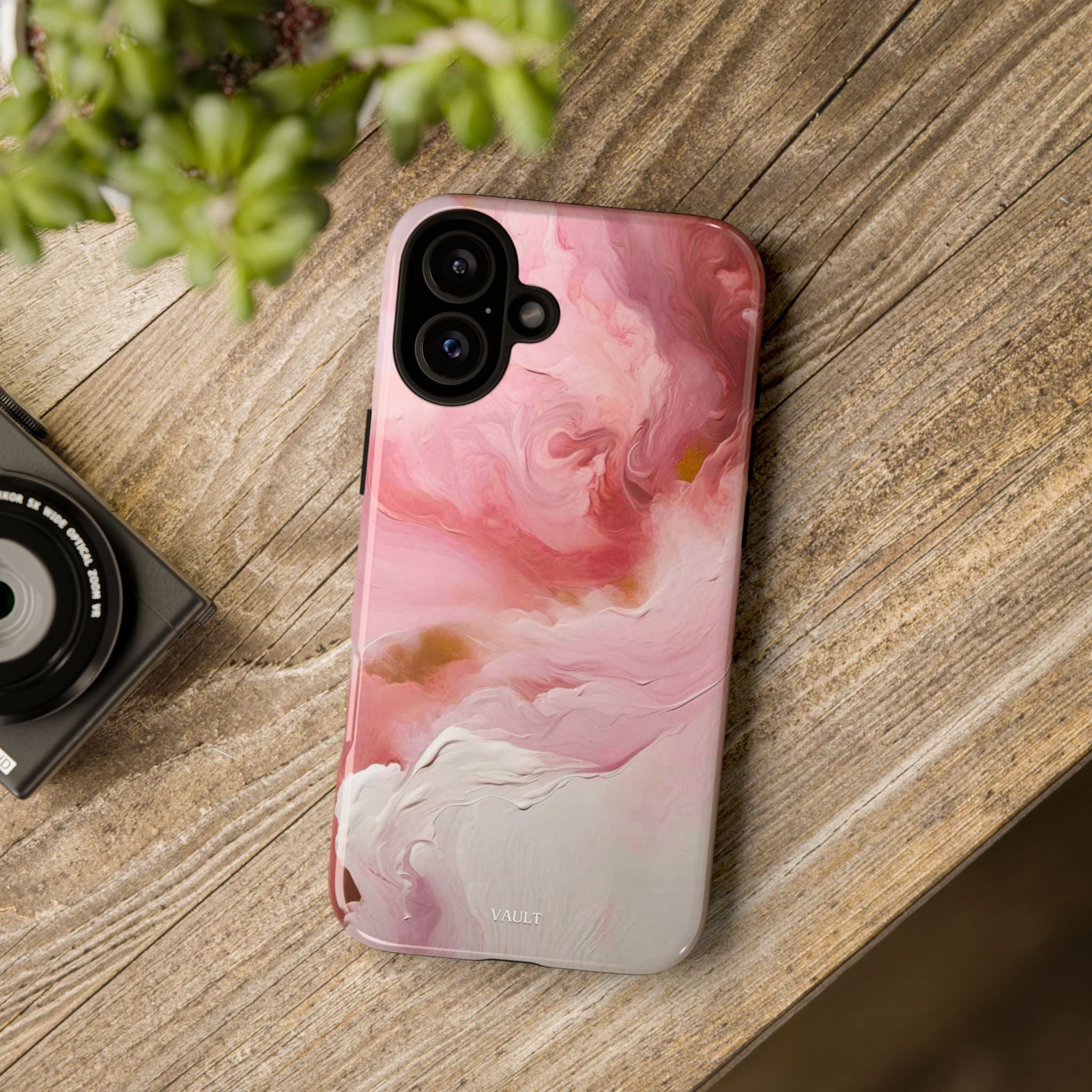 Pink Marble Tough Phone Case — Protective Artistic Phone Cover