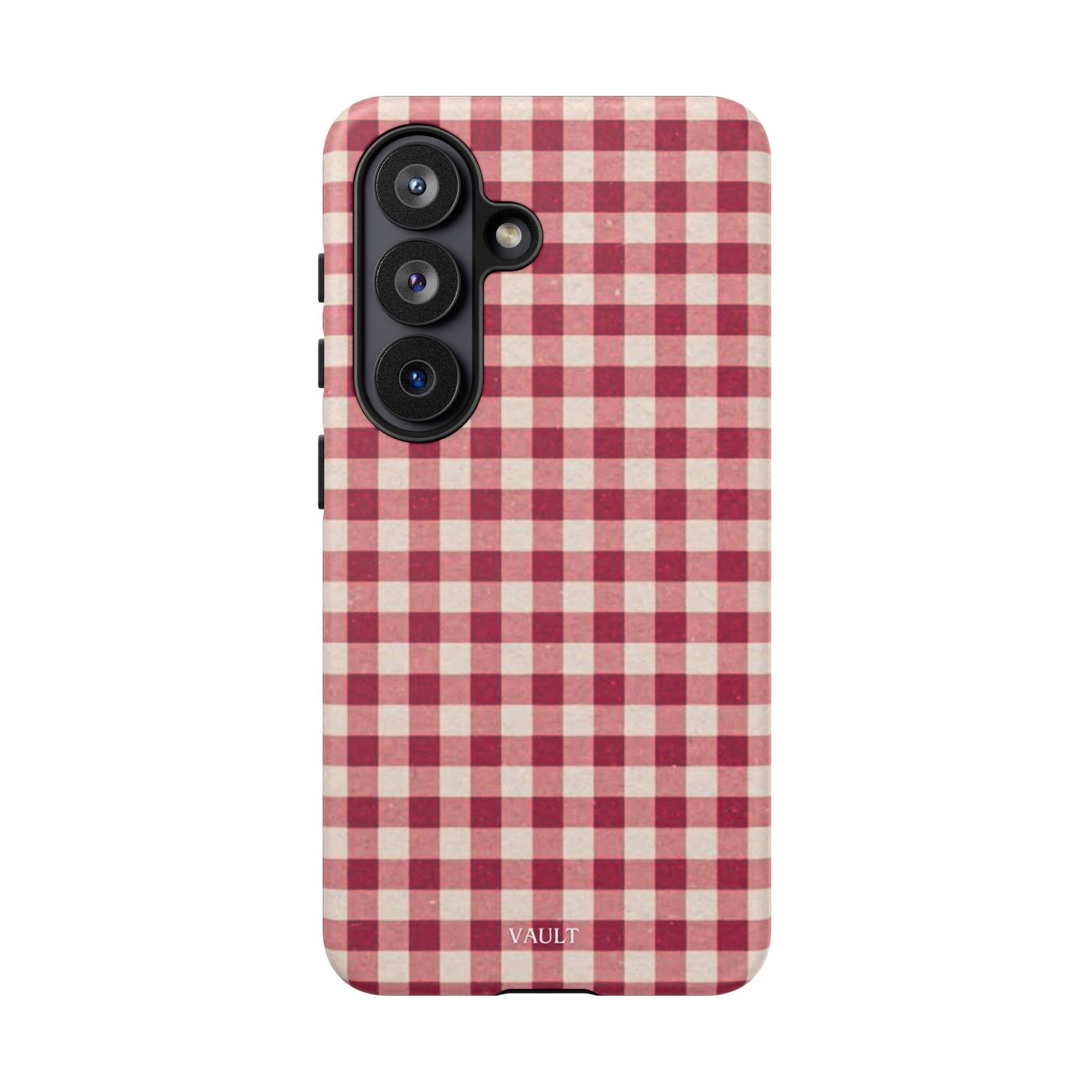 Gingham Phone Case — Red Plaid Tough Case