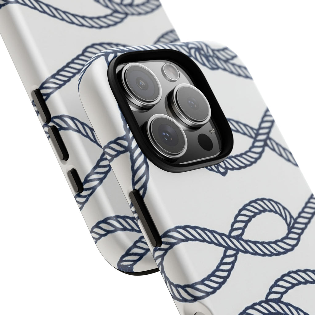 Nautical Rope Tough Case — Protective Phone Cover with Navy Knot Design
