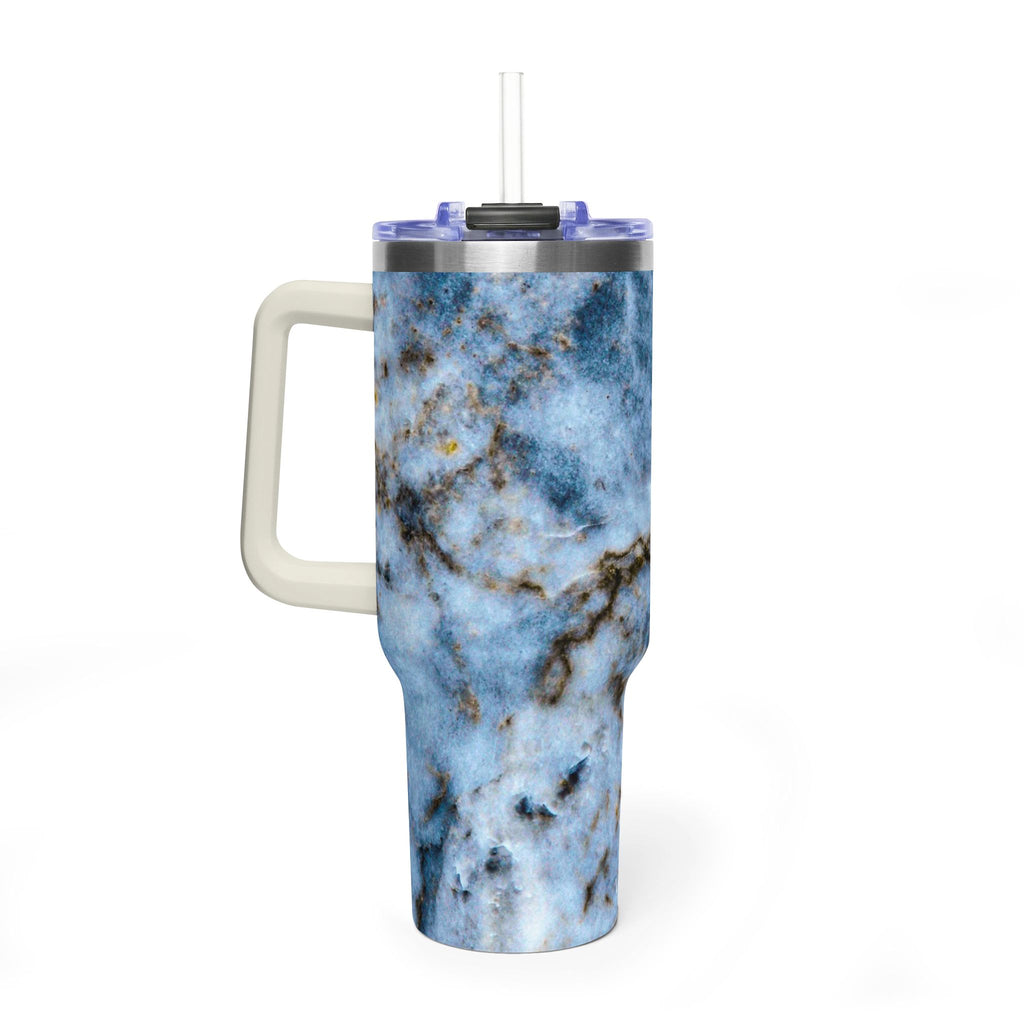 40oz Blue Marble Vacuum Tumbler