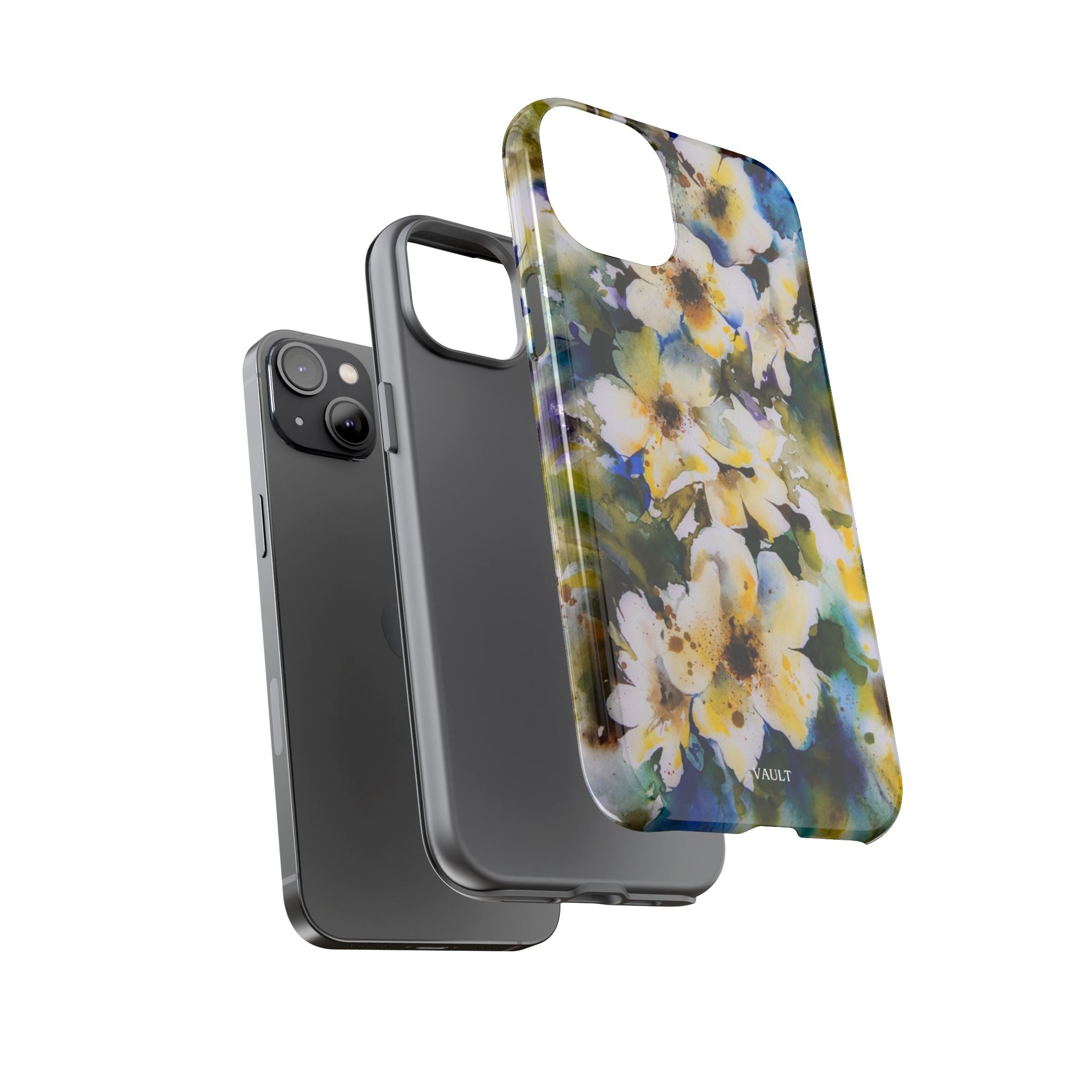 Floral Watercolor Tough Case – Yellow White Blossom Phone Cover
