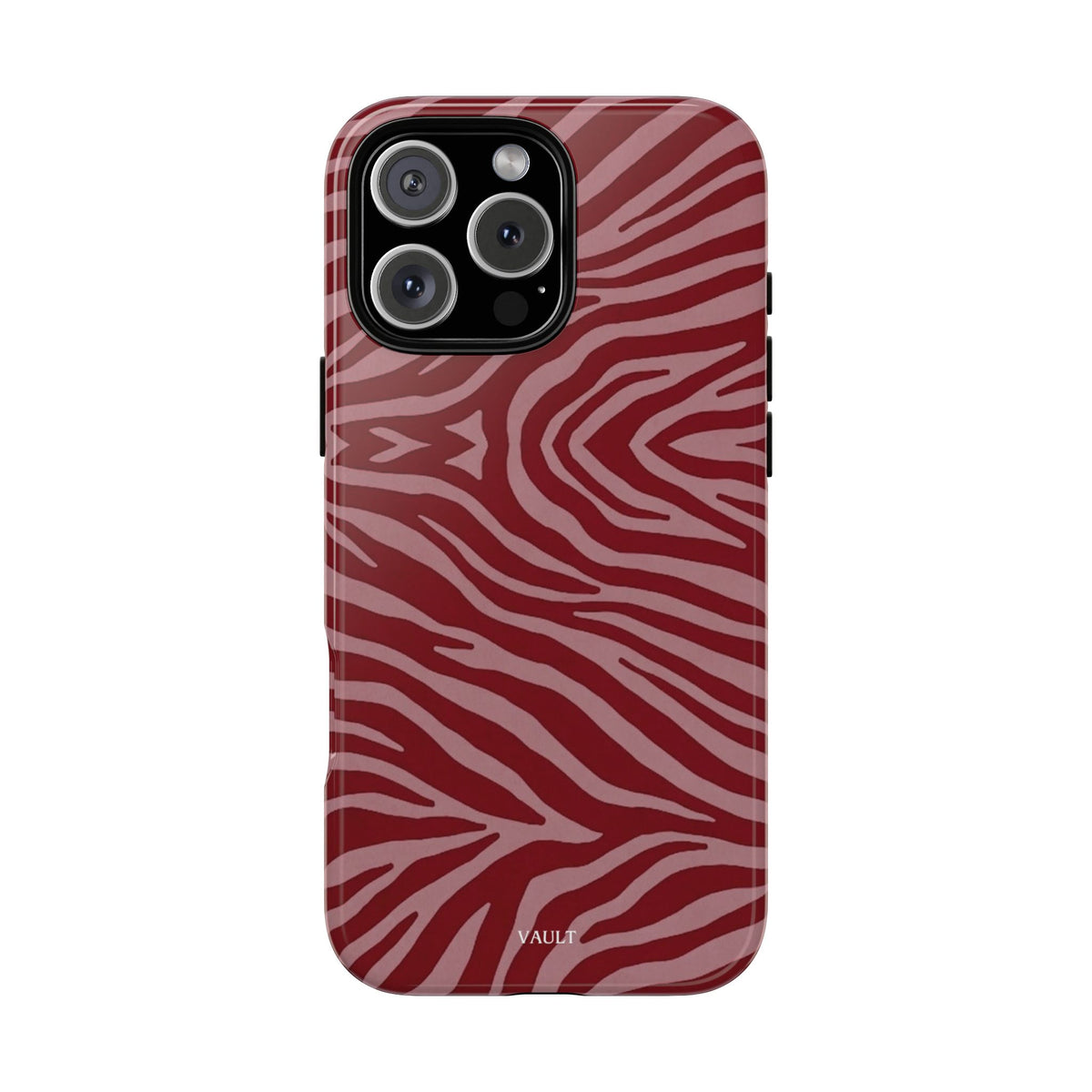 Red Zebra Print Tough Phone Case