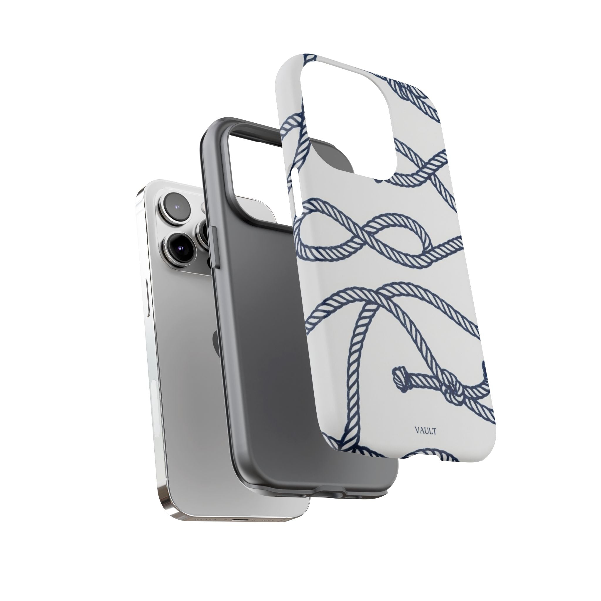 Nautical Rope Tough Case — Protective Phone Cover with Navy Knot Design