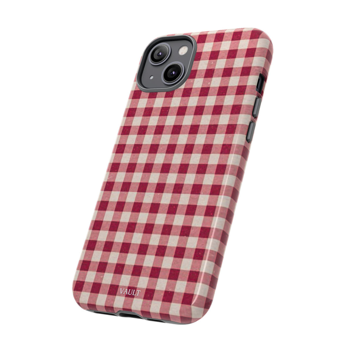 Gingham Phone Case — Red Plaid Tough Case