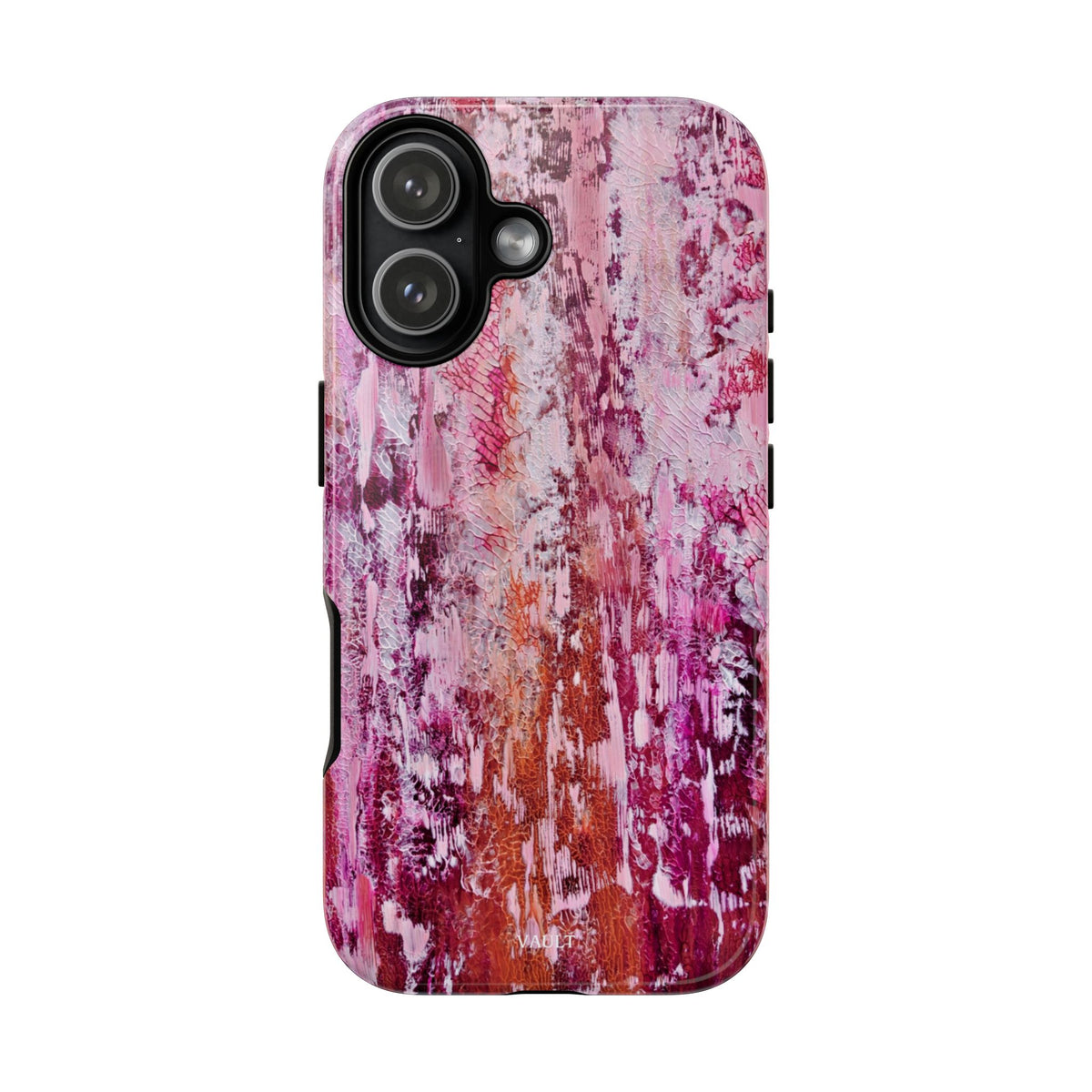 Pink Abstract Art Tough Phone Case — Protective Artistic Phone Cover