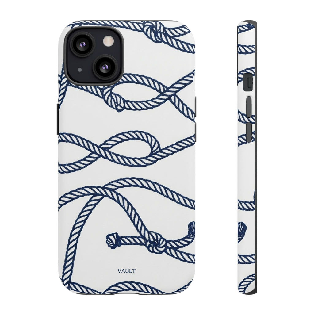 Nautical Rope Tough Case — Protective Phone Cover with Navy Knot Design