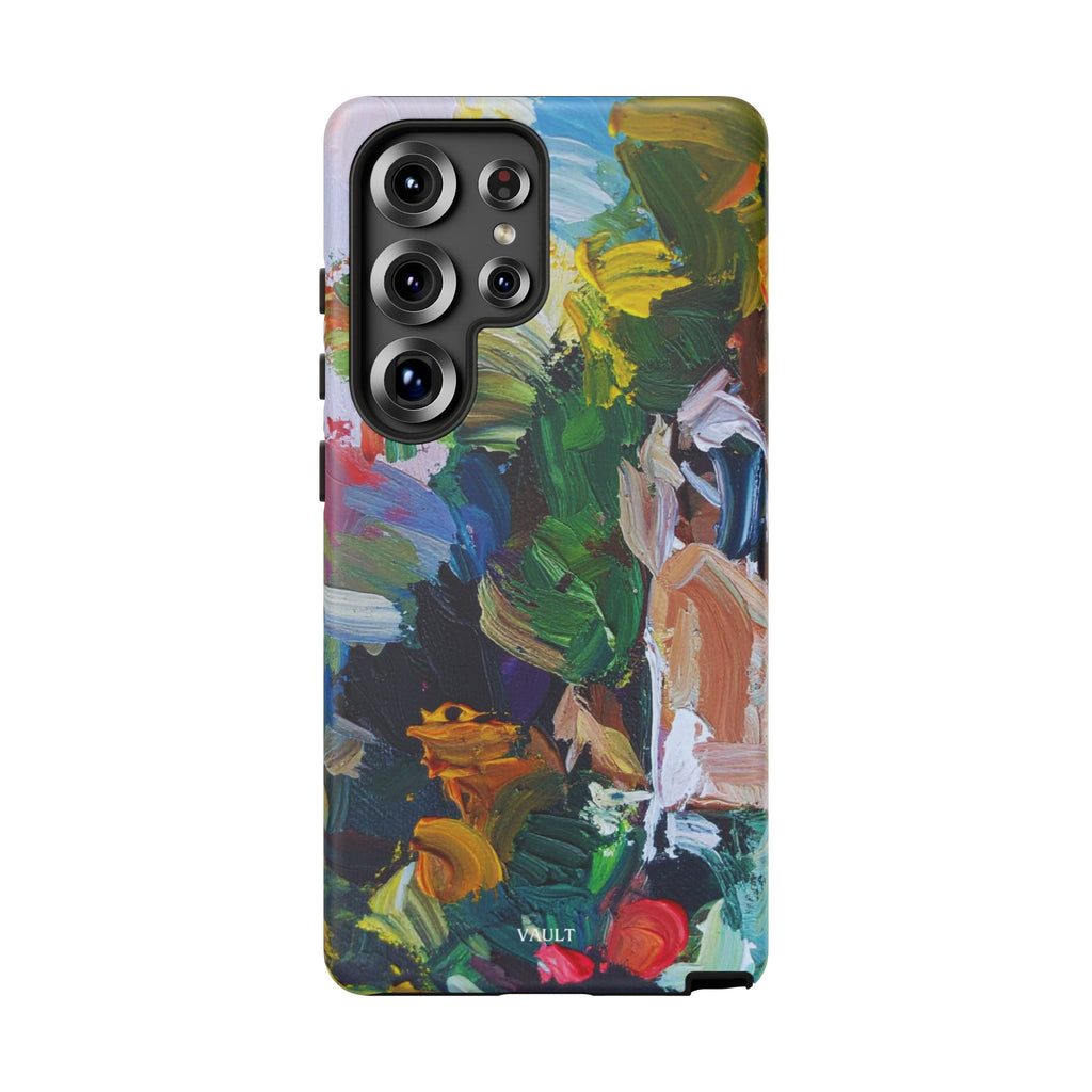 Abstract Paint Brushstroke Phone Case — Colorful Artistic Tough Case