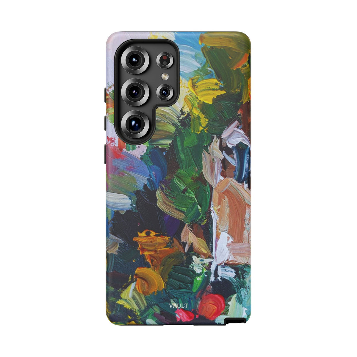 Abstract Paint Brushstroke Phone Case — Colorful Artistic Tough Case