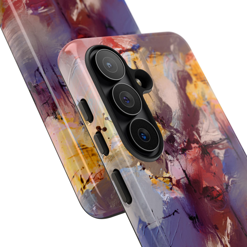 Abstract Brushstroke Tough Phone Case — Colorful Protective iPhone Cover