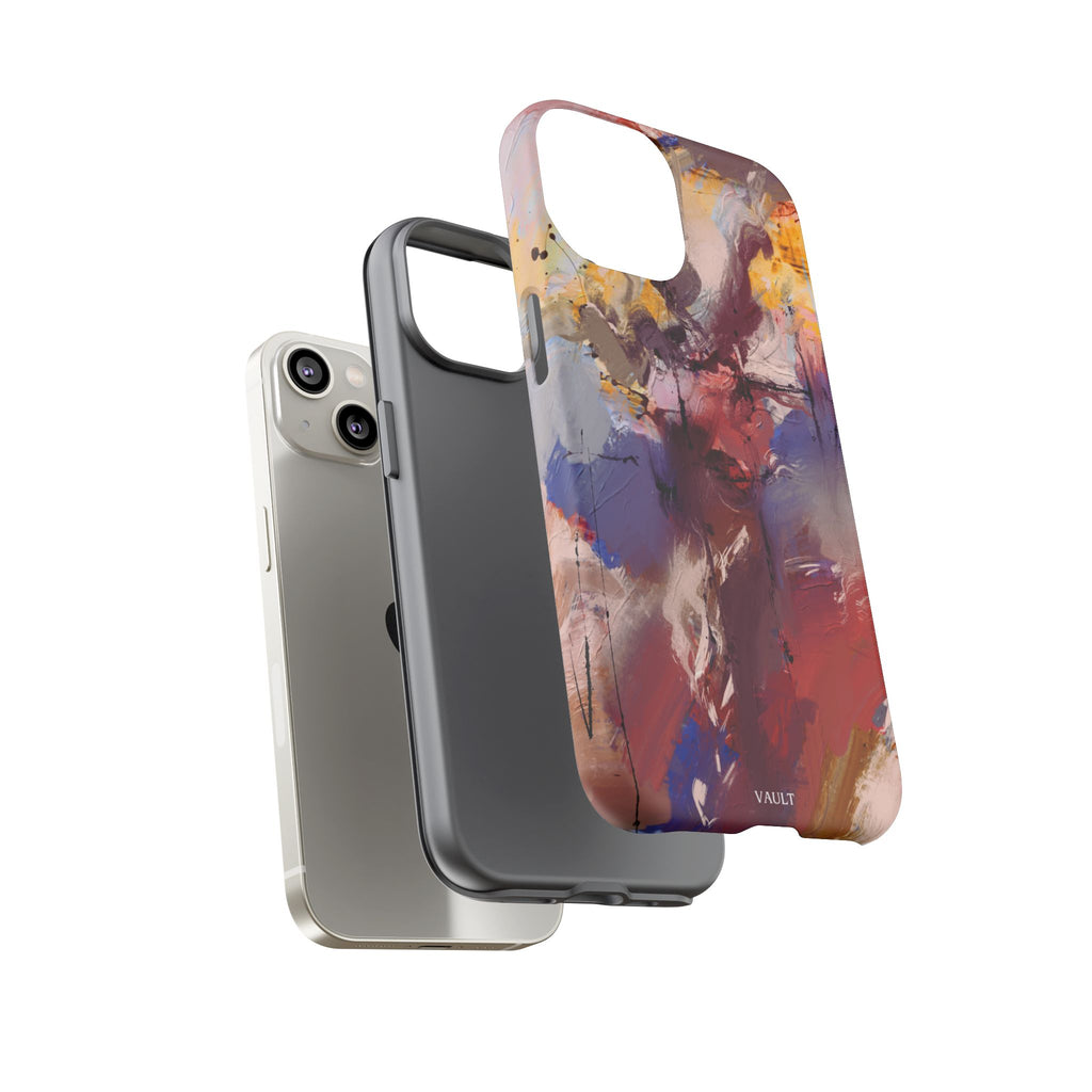 Abstract Brushstroke Tough Phone Case — Colorful Protective iPhone Cover