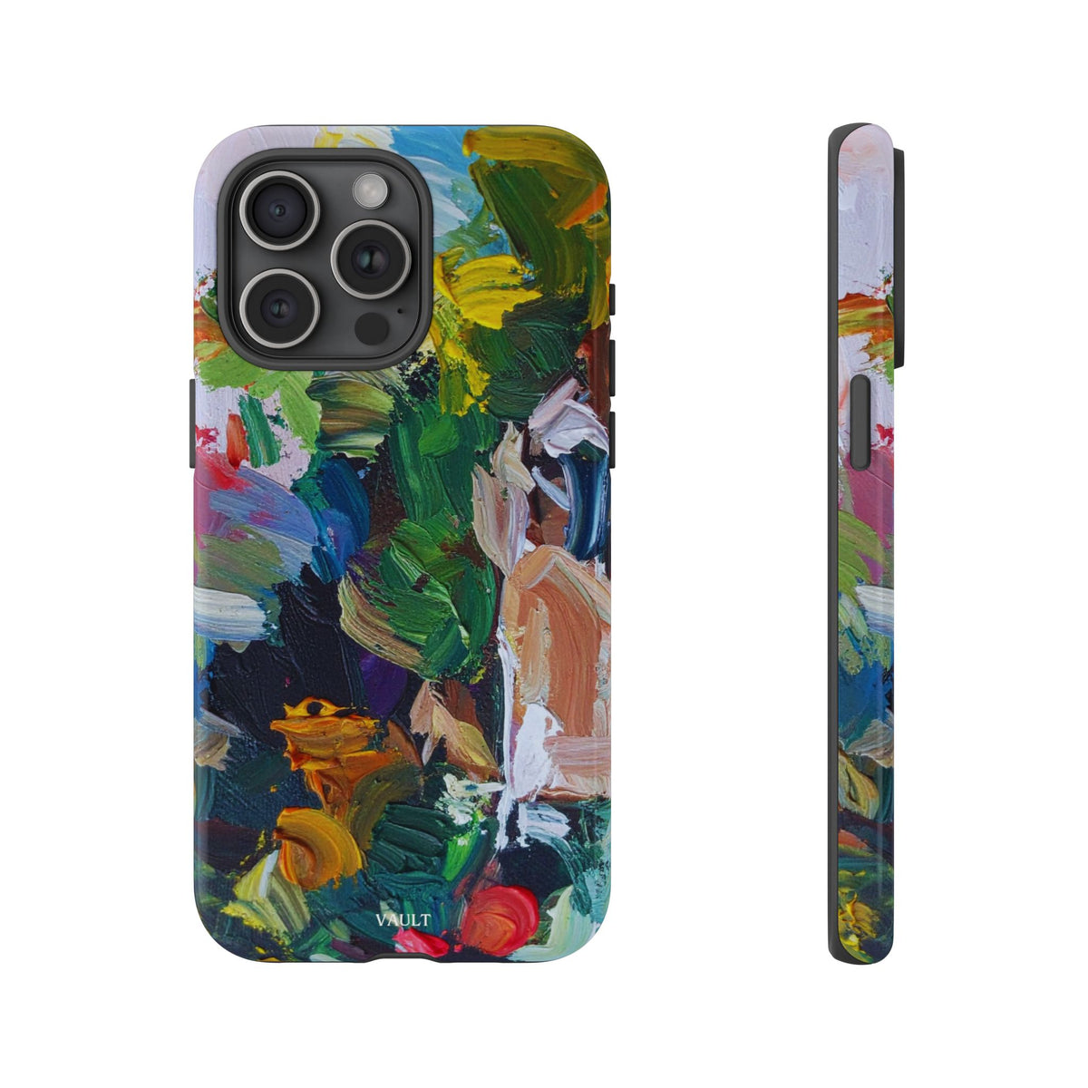 Abstract Paint Brushstroke Phone Case — Colorful Artistic Tough Case