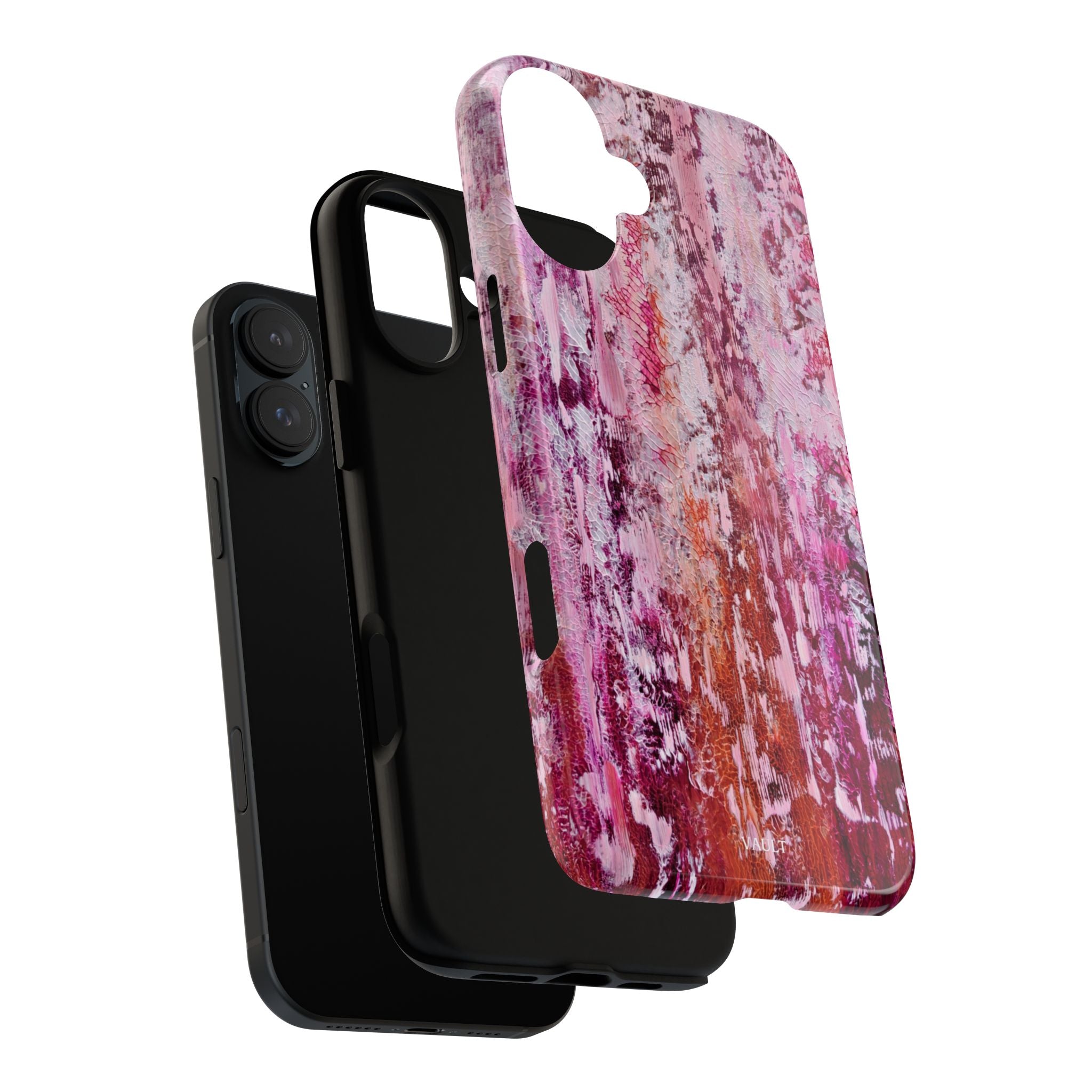 Pink Abstract Art Tough Phone Case — Protective Artistic Phone Cover