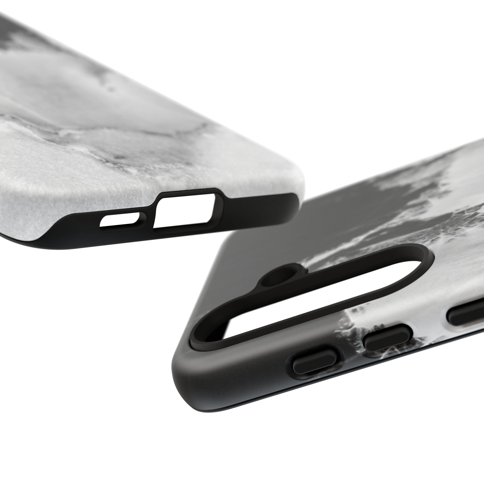 Marble Ink Tough Case — Black & White Abstract Phone Cover