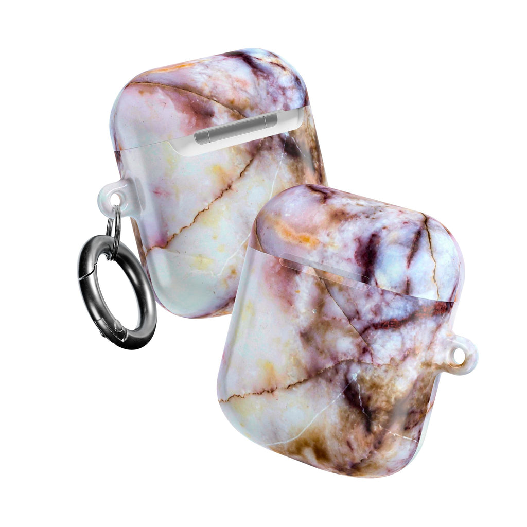 Marble Pink AirPod Case – Pink & Gold Marble Protective AirPods Cover