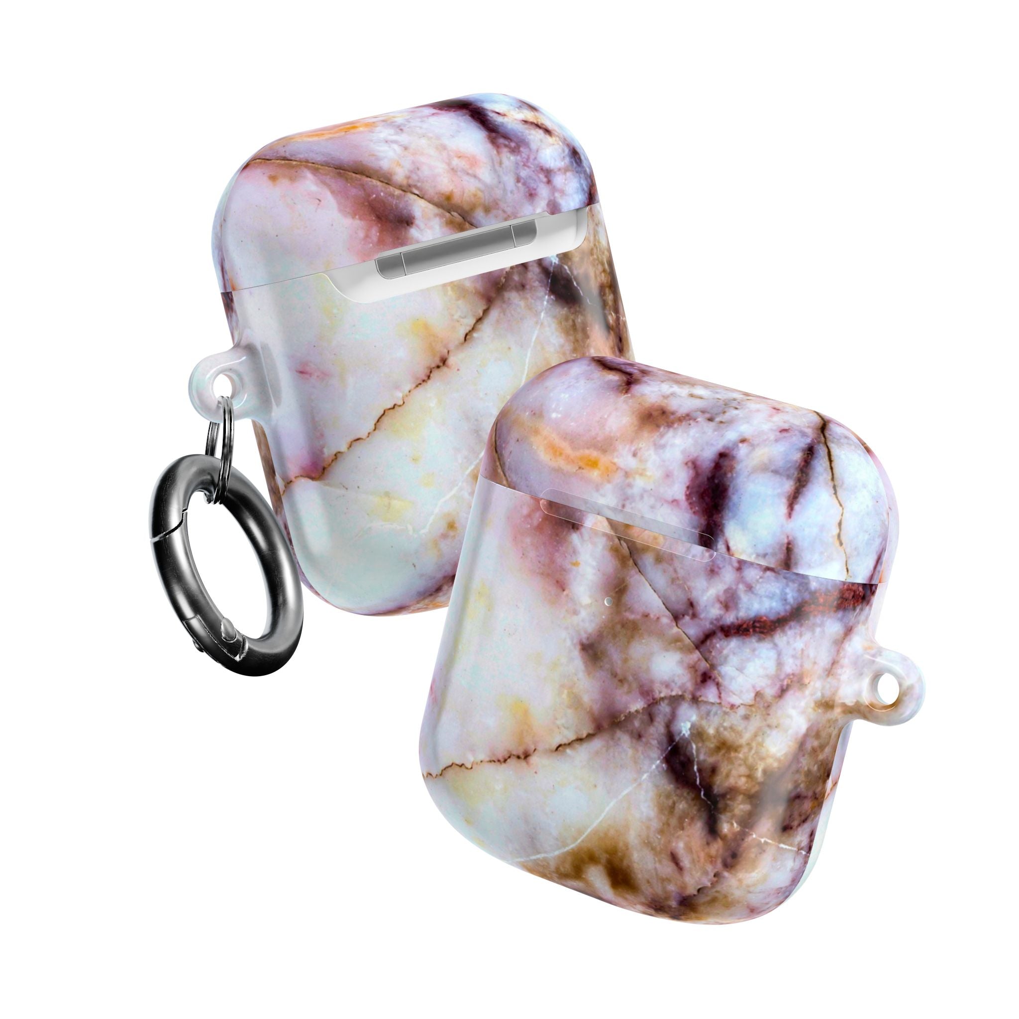 Marble Pink AirPod Case – Pink & Gold Marble Protective AirPods Cover