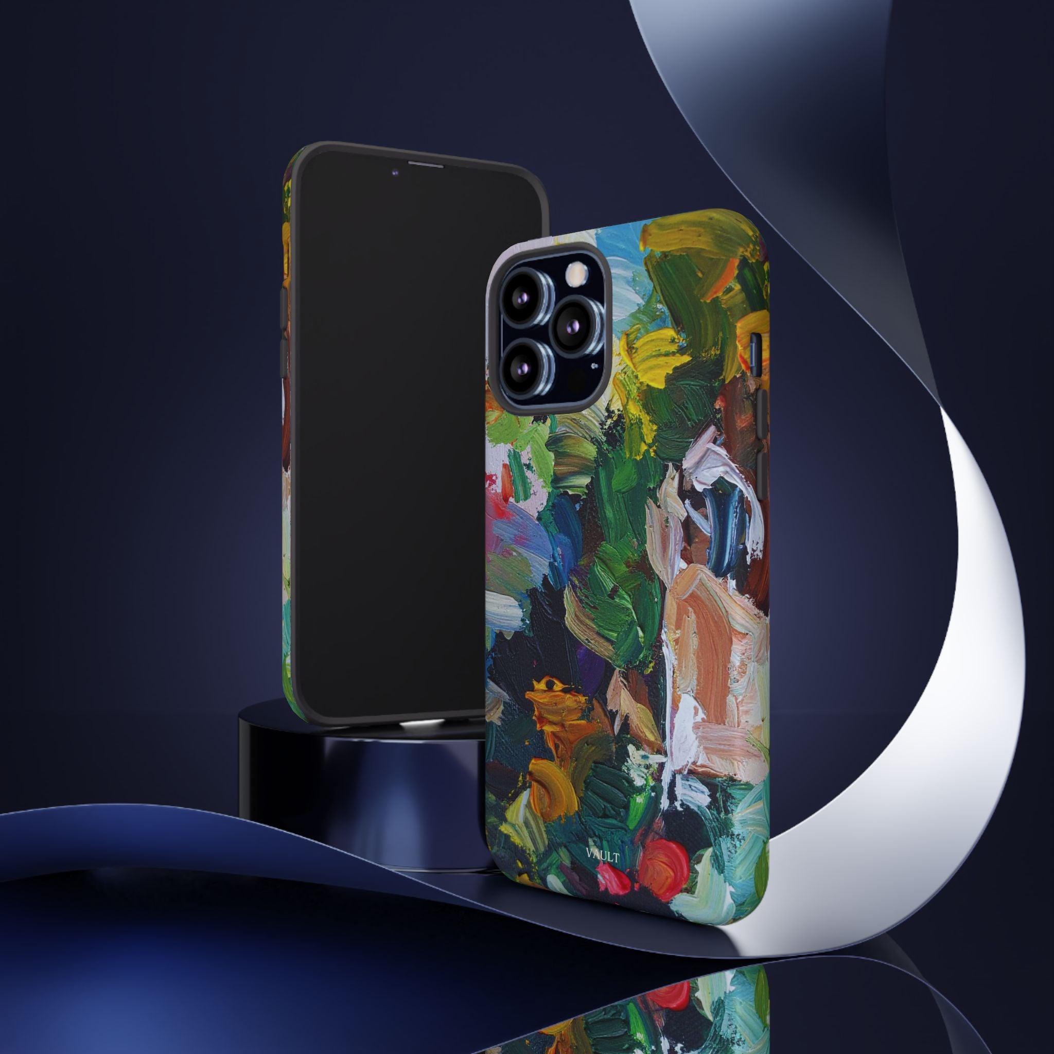 Abstract Paint Brushstroke Phone Case — Colorful Artistic Tough Case