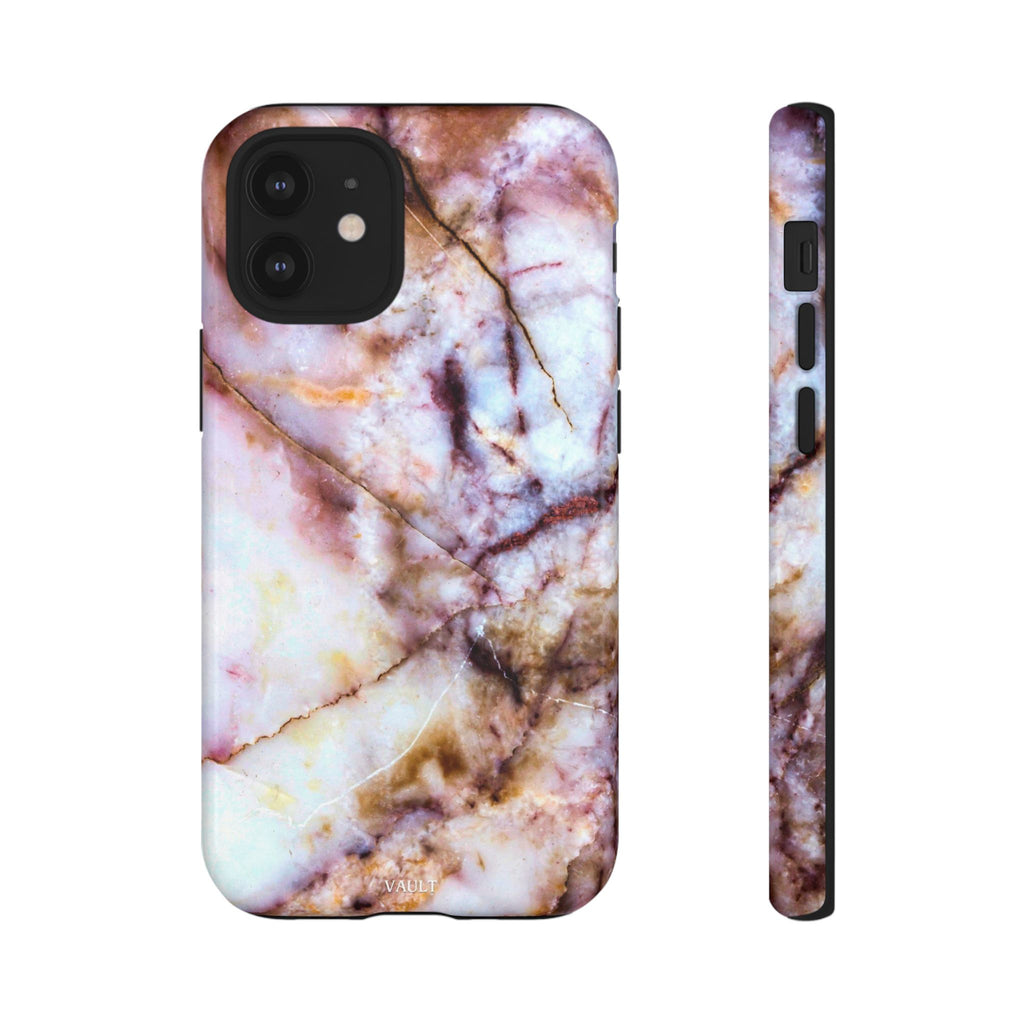 Marble Vein Tough Phone Case — Pink Quartz Protective Cover