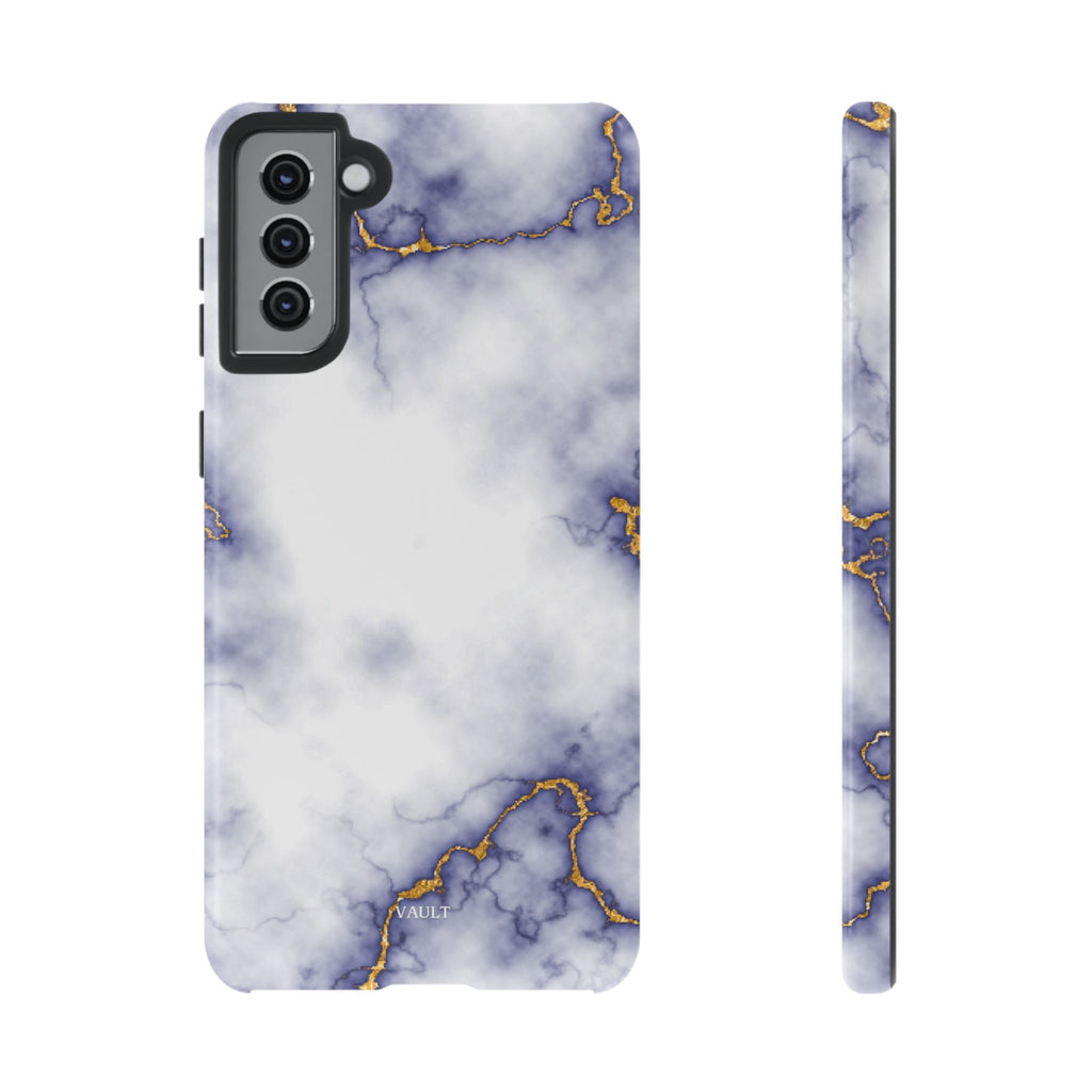 Purple Marble Tough Phone Case with Gold Veins