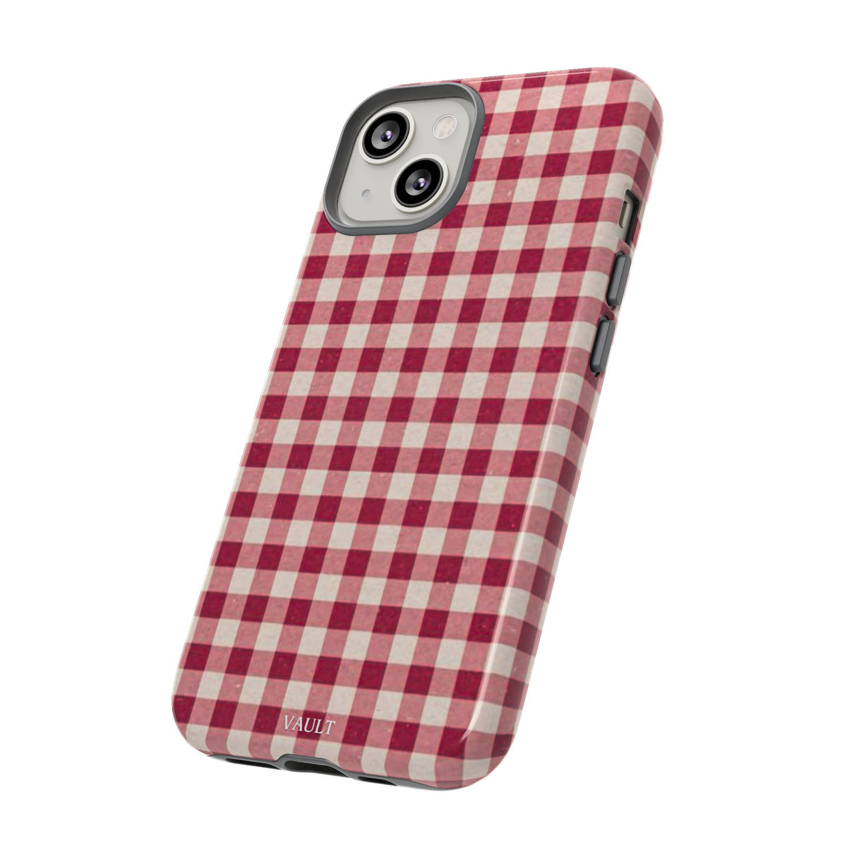 Gingham Phone Case — Red Plaid Tough Case
