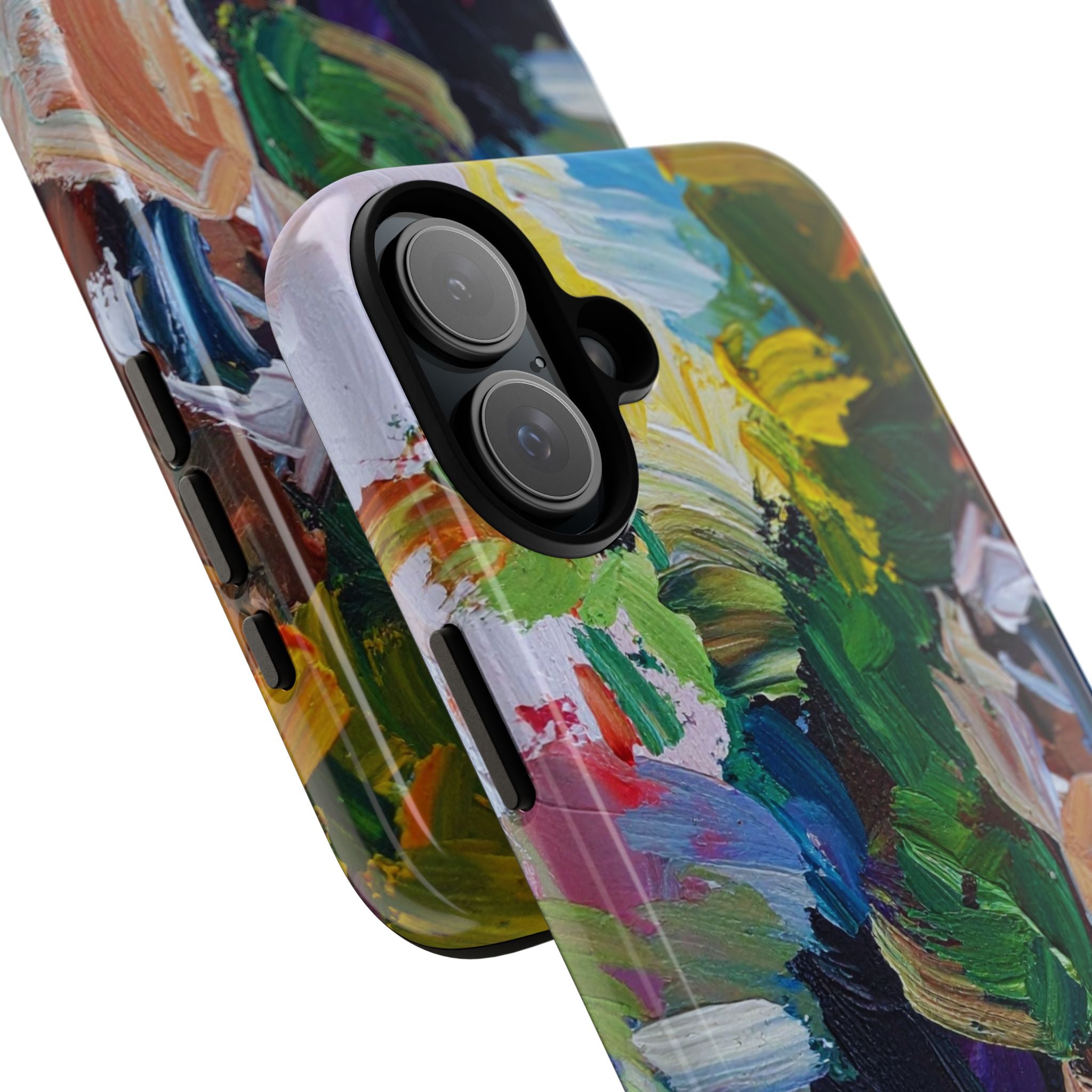 Abstract Paint Brushstroke Phone Case — Colorful Artistic Tough Case