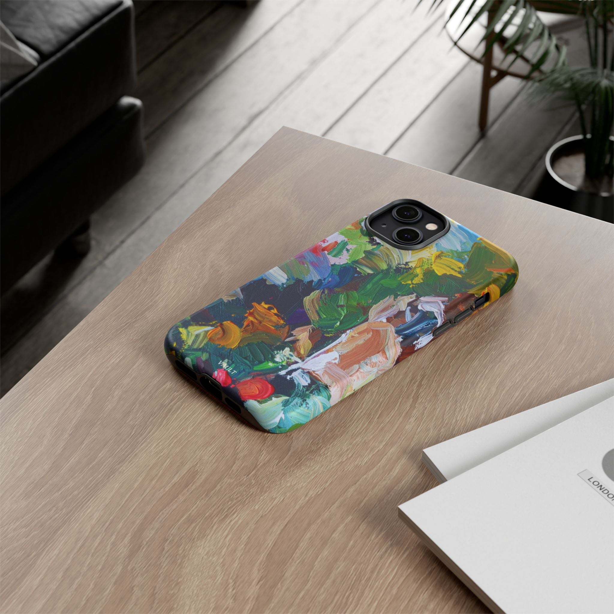 Abstract Paint Brushstroke Phone Case — Colorful Artistic Tough Case