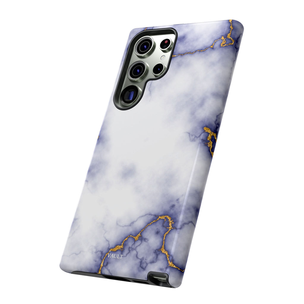 Purple Marble Tough Phone Case with Gold Veins