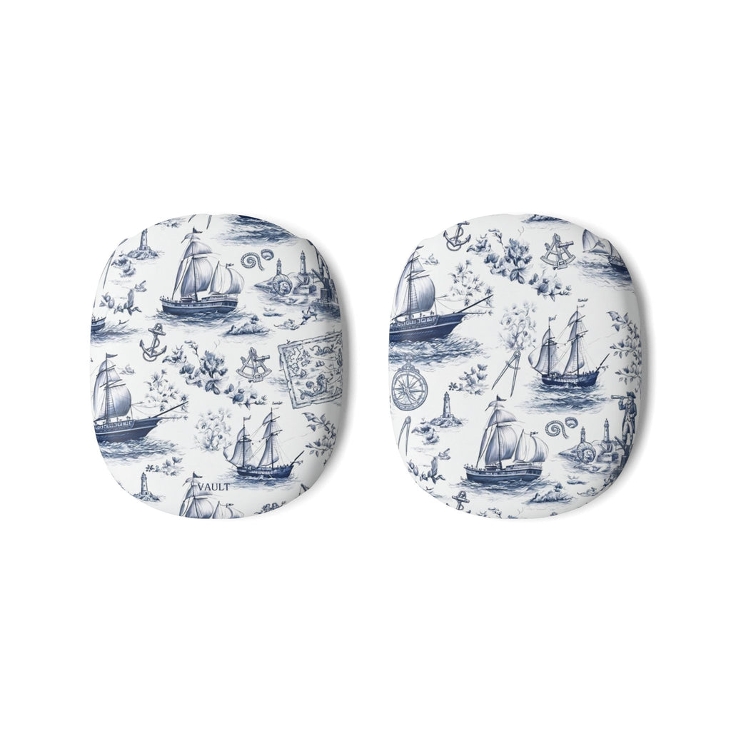 Nautical Toile AirPods Max Case — Blue Sailboat AOP Headphone Covers