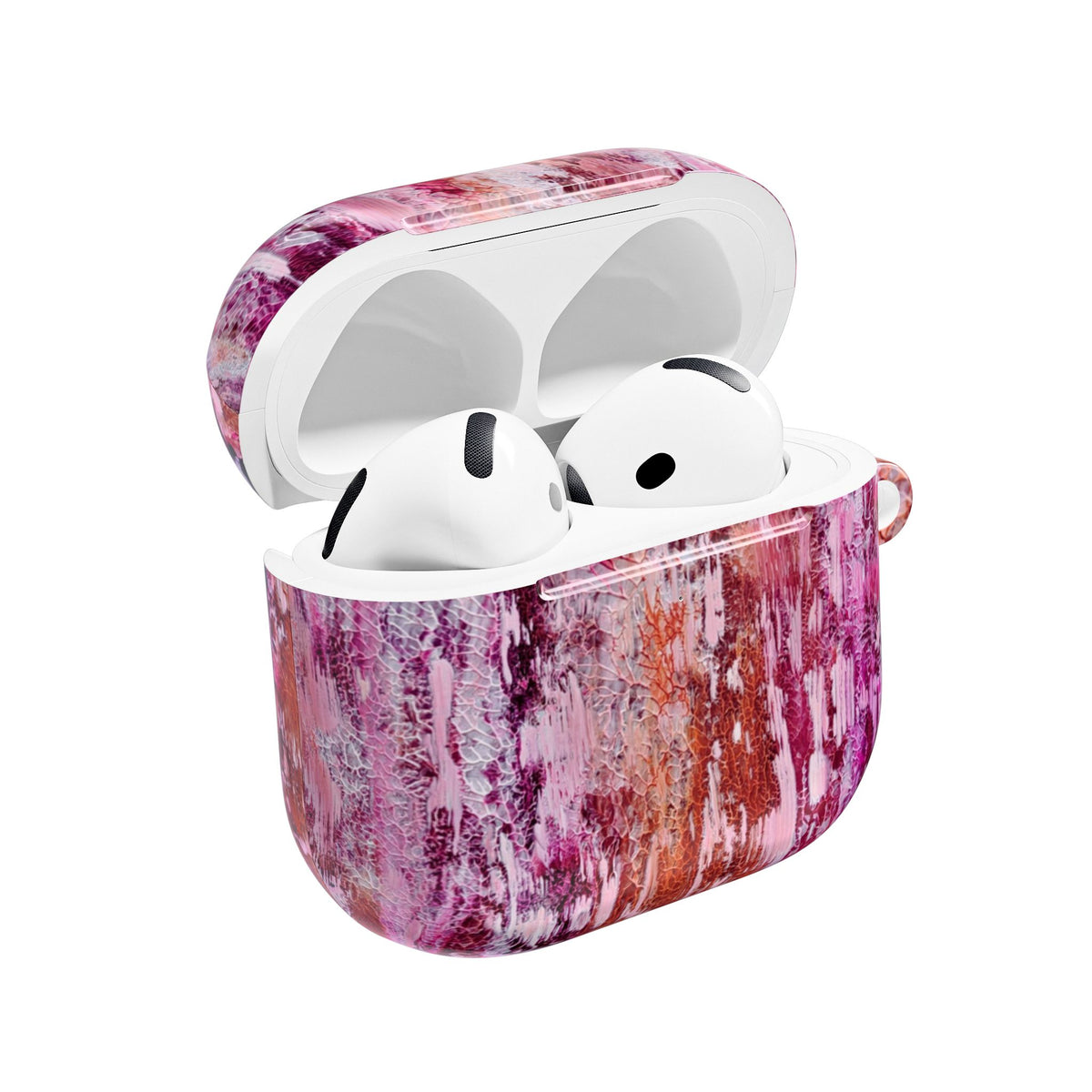 Abstract Pink Marble AirPod Case – Protective Artistic Earbud Cover