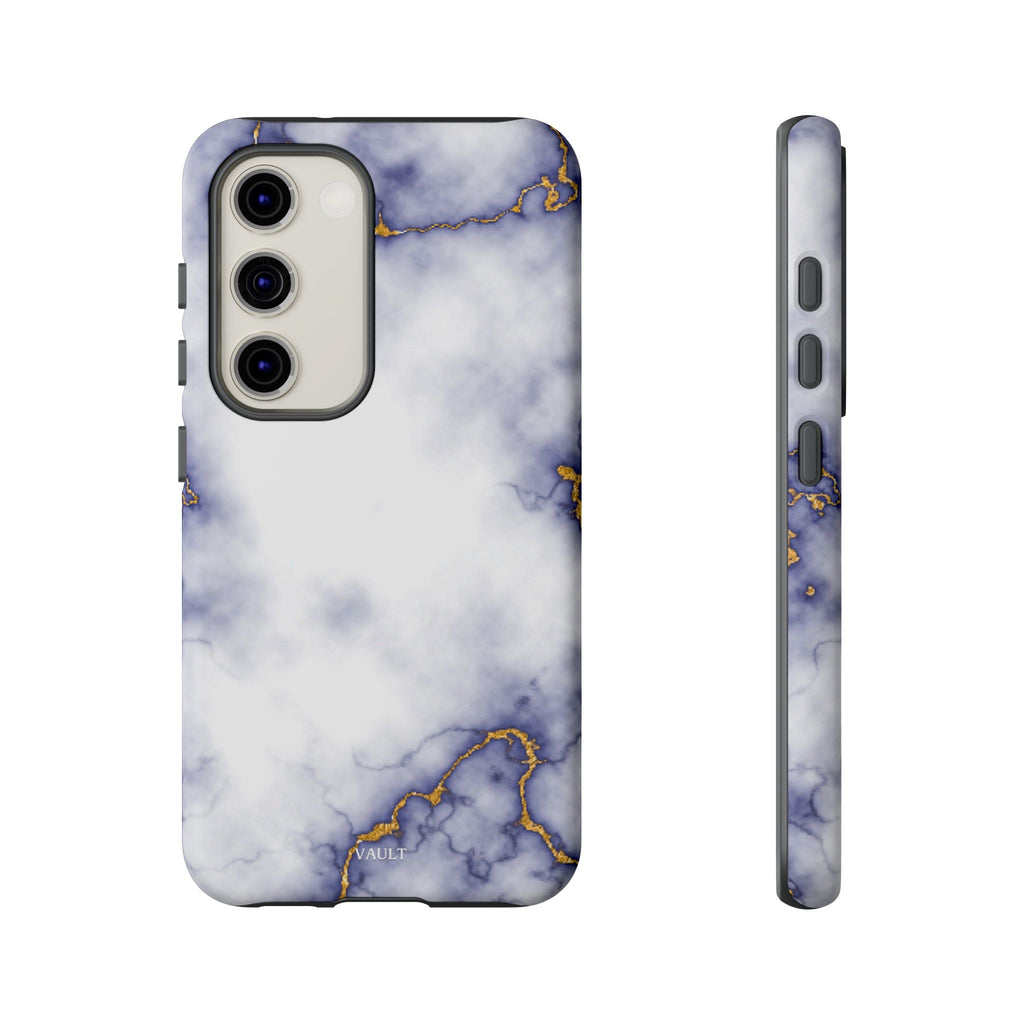 Purple Marble Tough Phone Case with Gold Veins