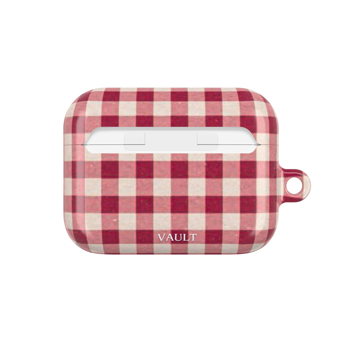 Plaid AirPod Case — Red Buffalo Check Protective Cover