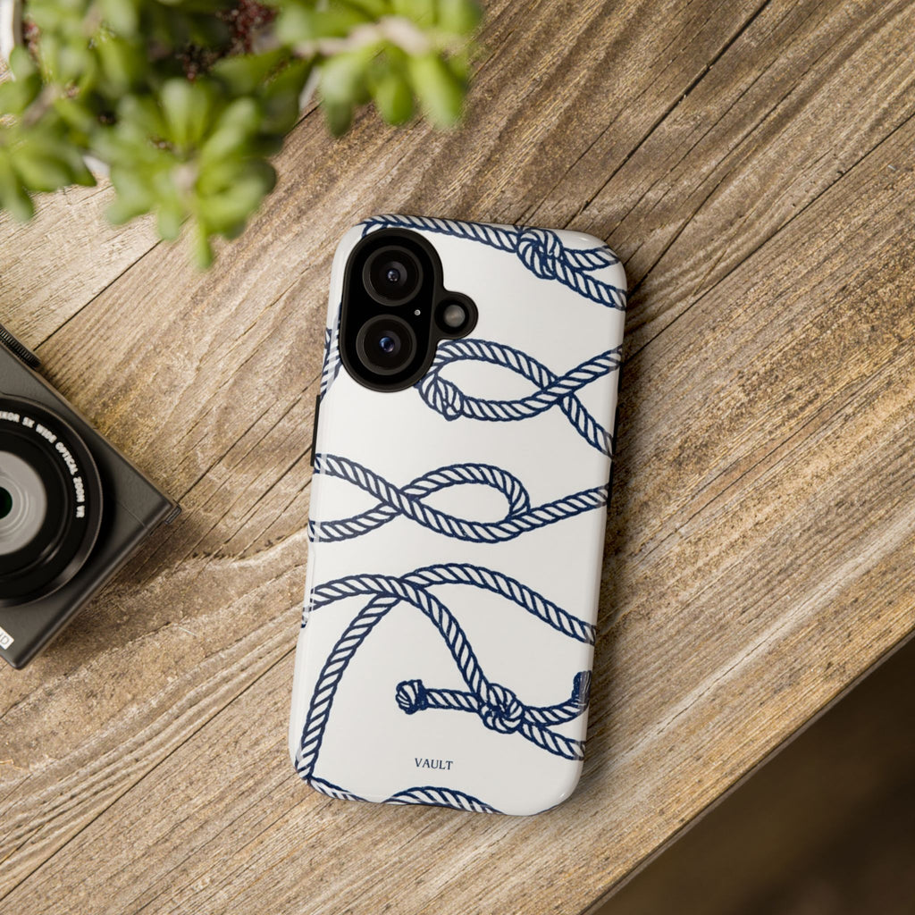 Nautical Rope Tough Case — Protective Phone Cover with Navy Knot Design