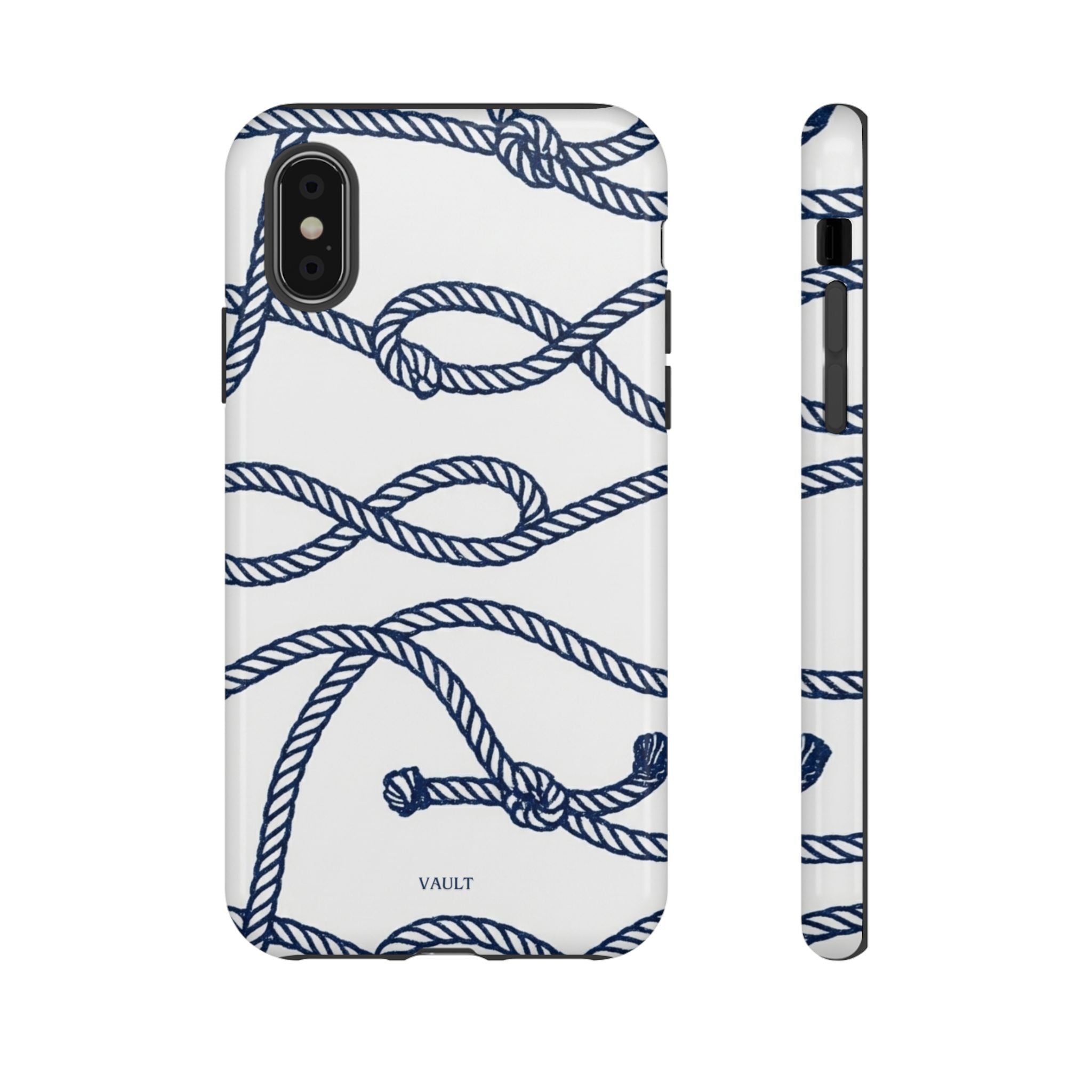 Nautical Rope Tough Case — Protective Phone Cover with Navy Knot Design