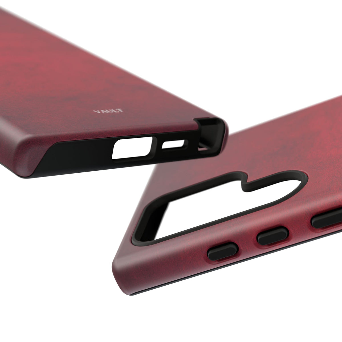 Red Leather Texture Phone Case Impact-Resistant Case