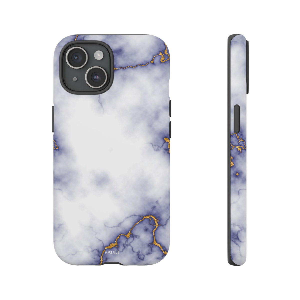Purple Marble Tough Phone Case with Gold Veins