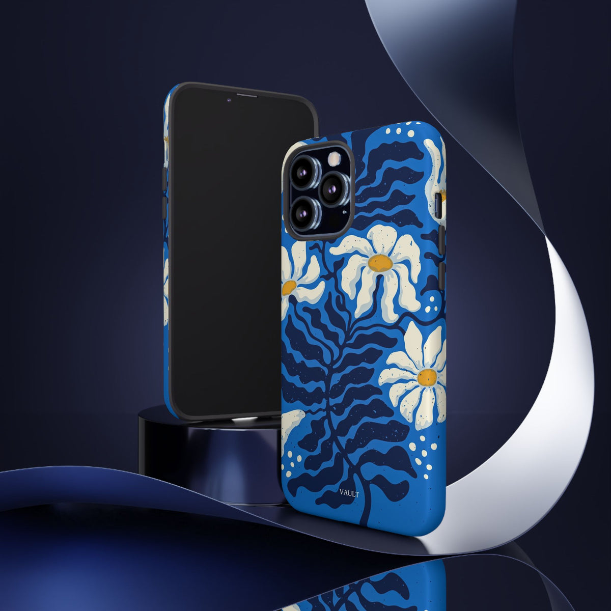 Blue Daisy Tough Phone Case — Floral Protective Phone Cover