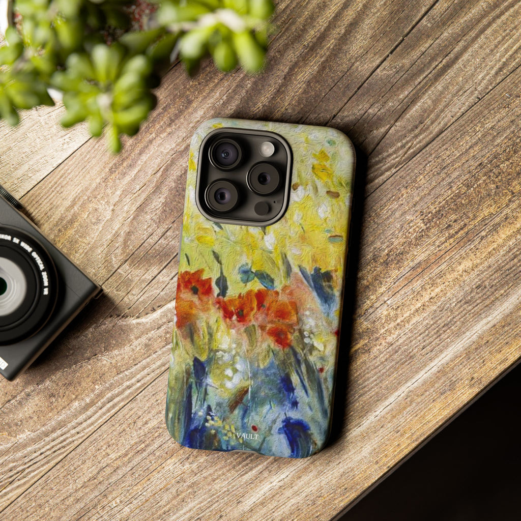 Floral Watercolor Phone Case — Yellow Garden Tough Cases