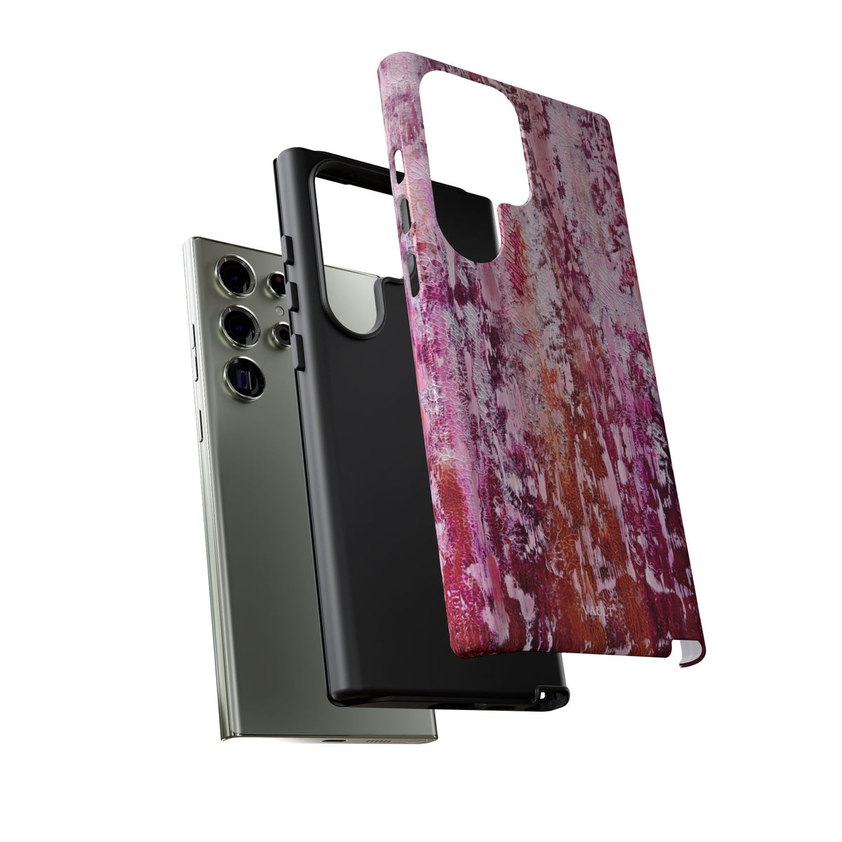 Pink Abstract Art Tough Phone Case — Protective Artistic Phone Cover