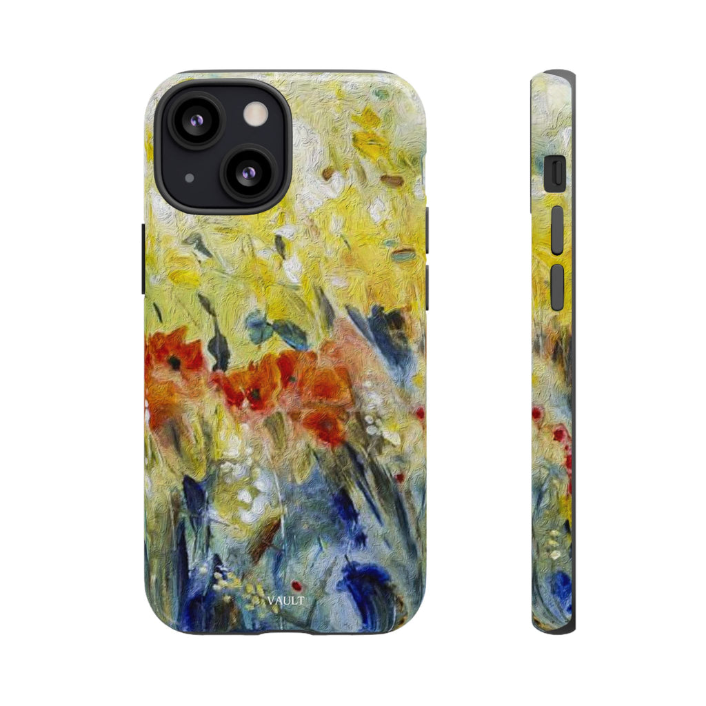 Floral Watercolor Phone Case — Yellow Garden Tough Cases