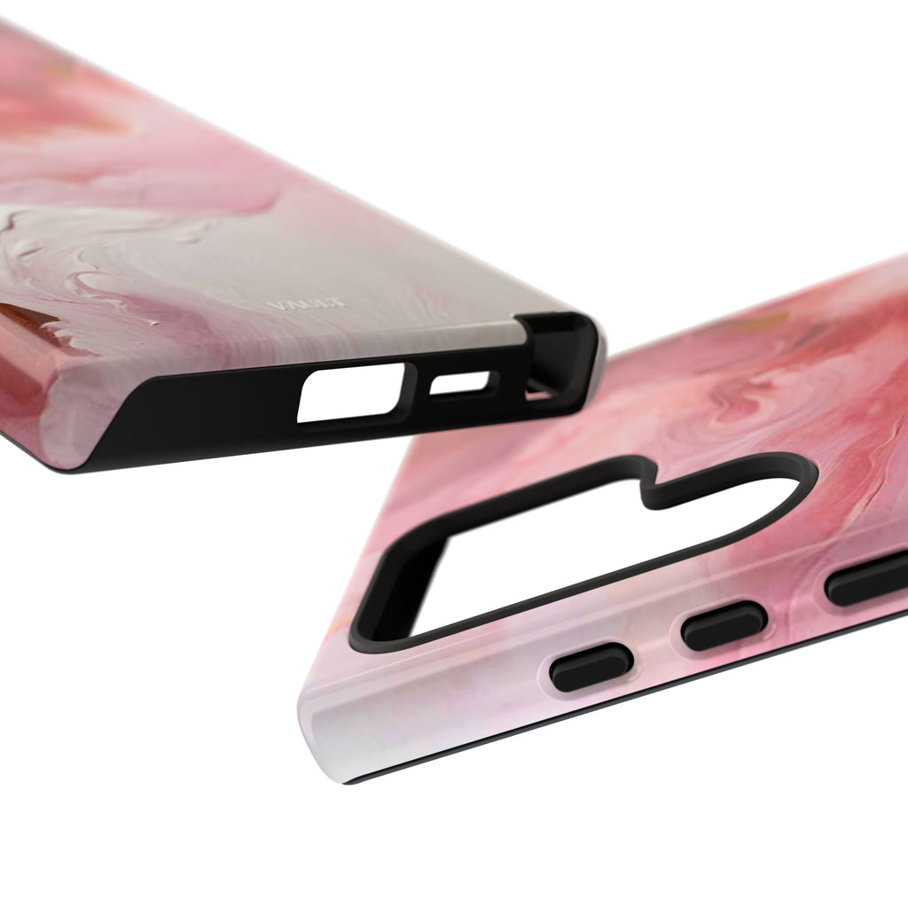 Pink Marble Tough Phone Case — Protective Artistic Phone Cover