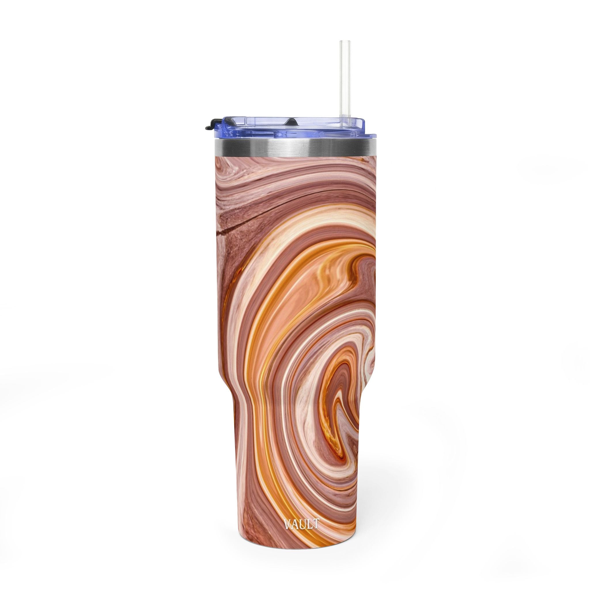 40oz Marble Swirl Thermal Tumbler - Insulated Travel Mug