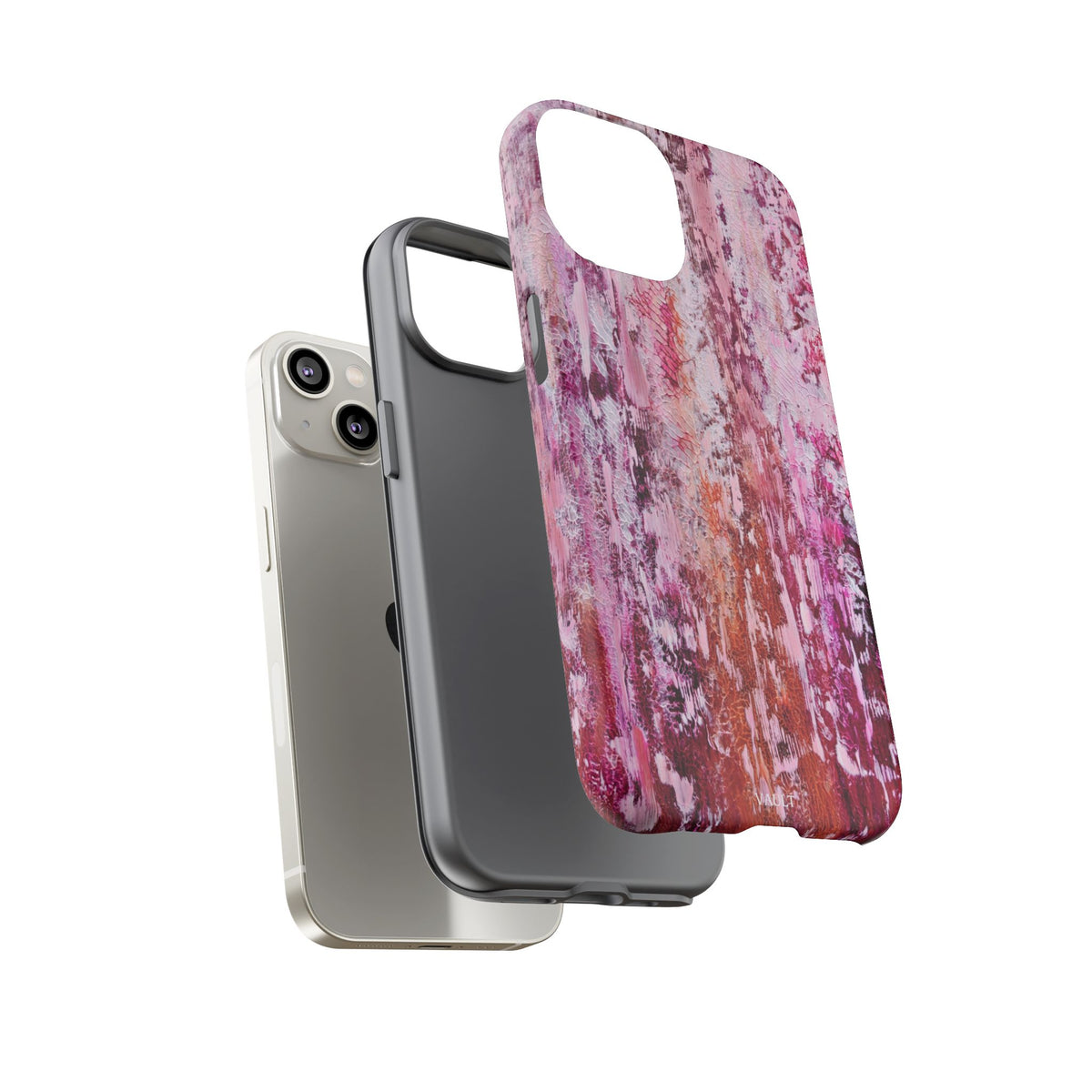 Pink Abstract Art Tough Phone Case — Protective Artistic Phone Cover