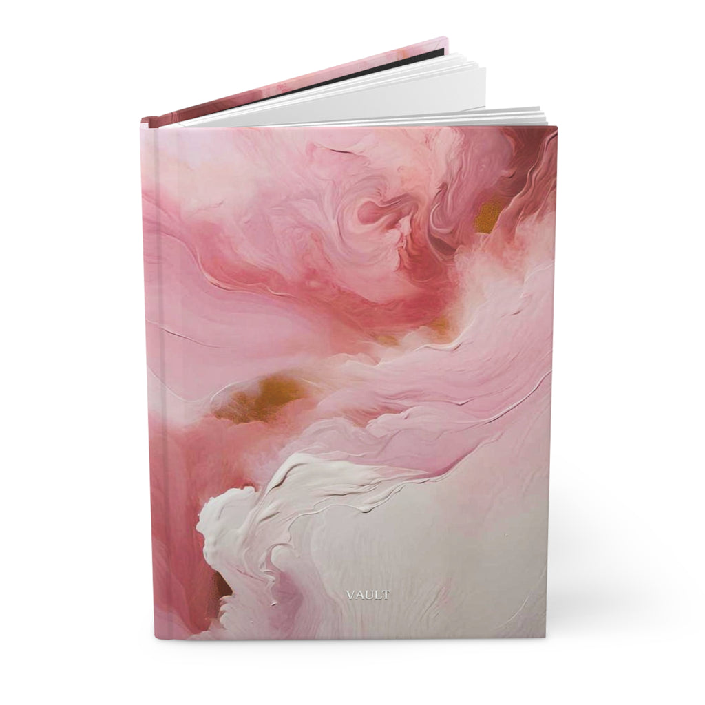 Pink Marble Hardcover Journal — Abstract Floral Notebook for Writing, Planning & Gifts