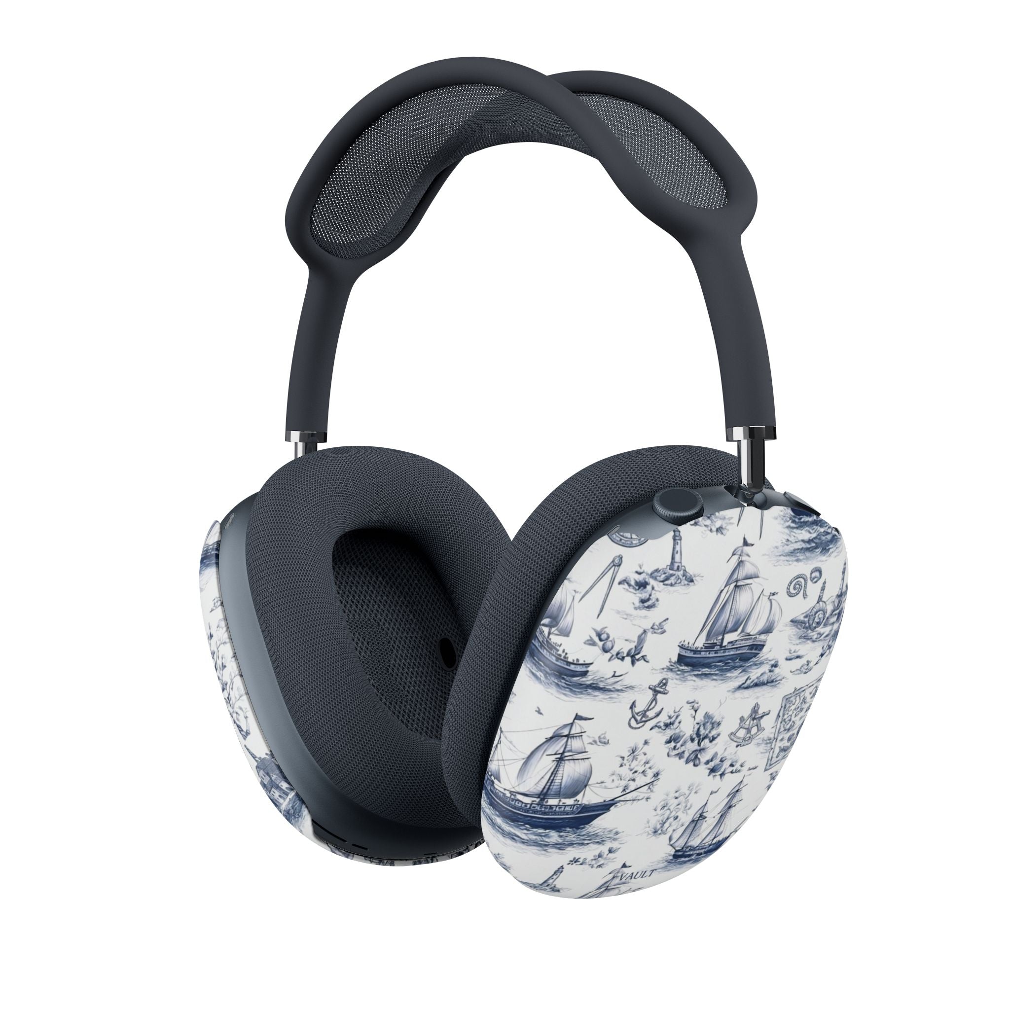 Nautical Toile AirPods Max Case — Blue Sailboat AOP Headphone Covers