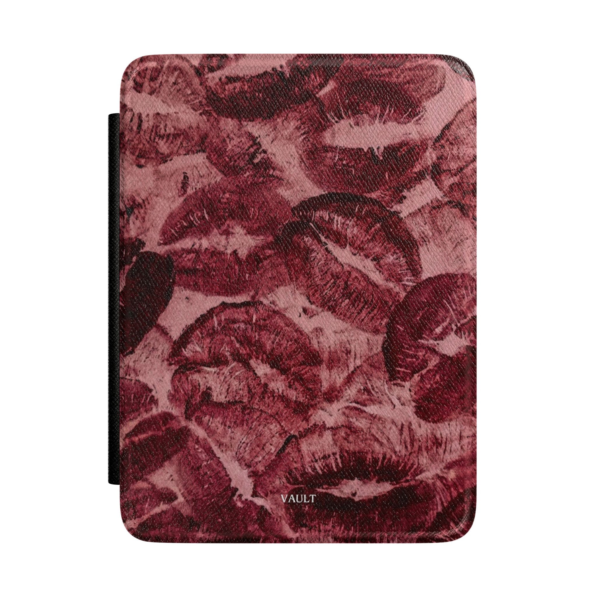 Kindle Case - Romantic Burgundy Kiss Print Protective Cover