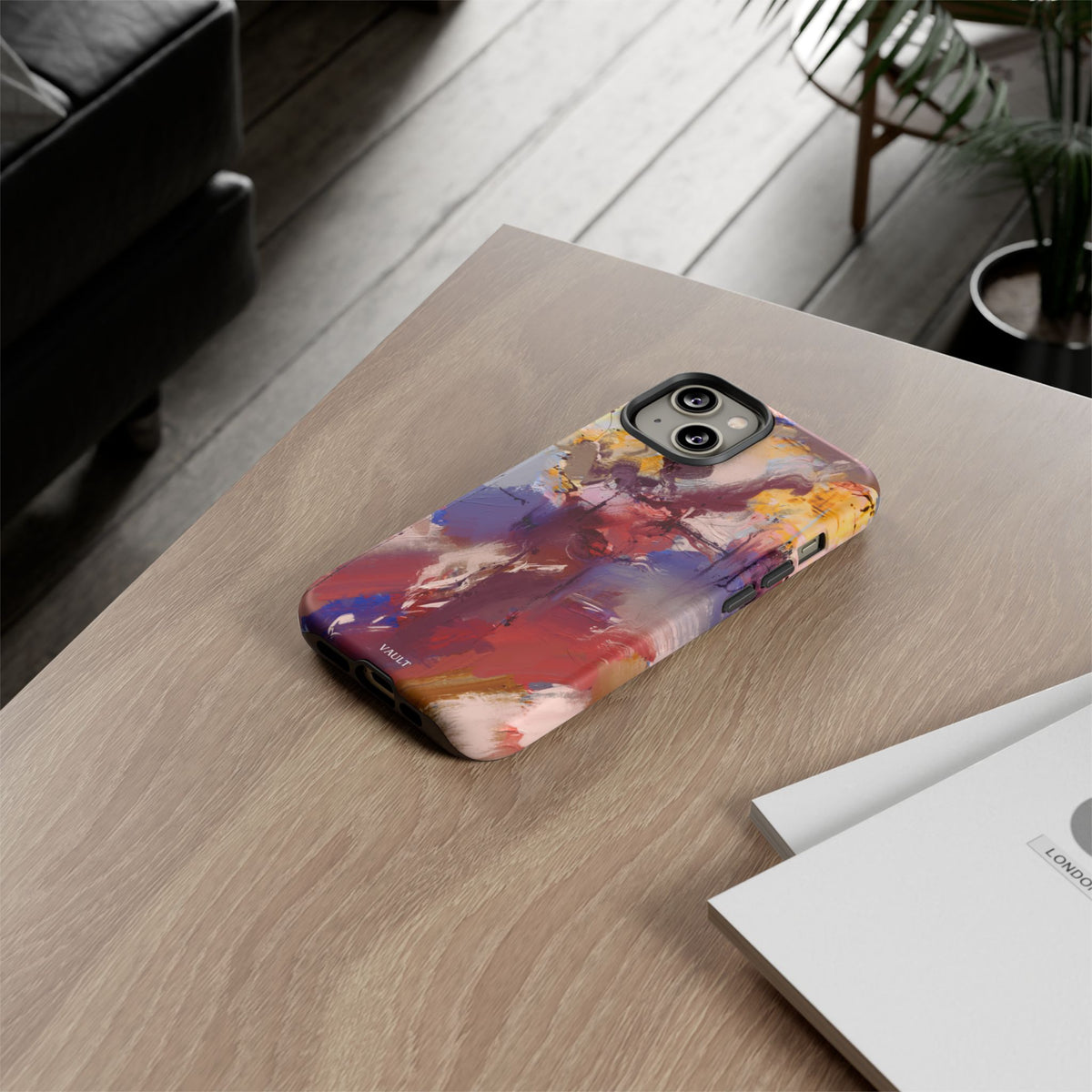 Abstract Brushstroke Tough Phone Case — Colorful Protective iPhone Cover